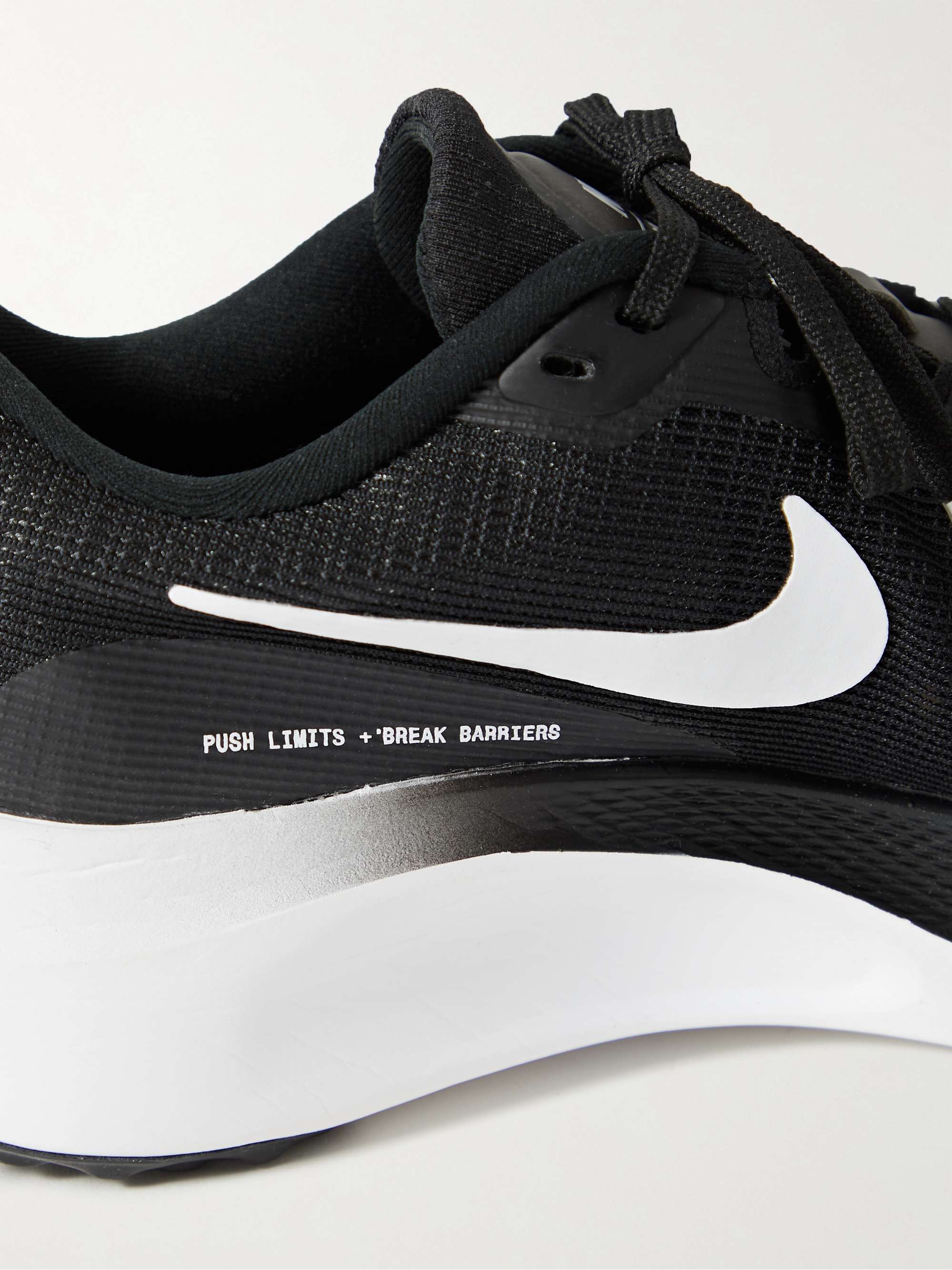 NIKE RUNNING Zoom Fly 5 Rubber-Trimmed Neon Mesh Sneakers