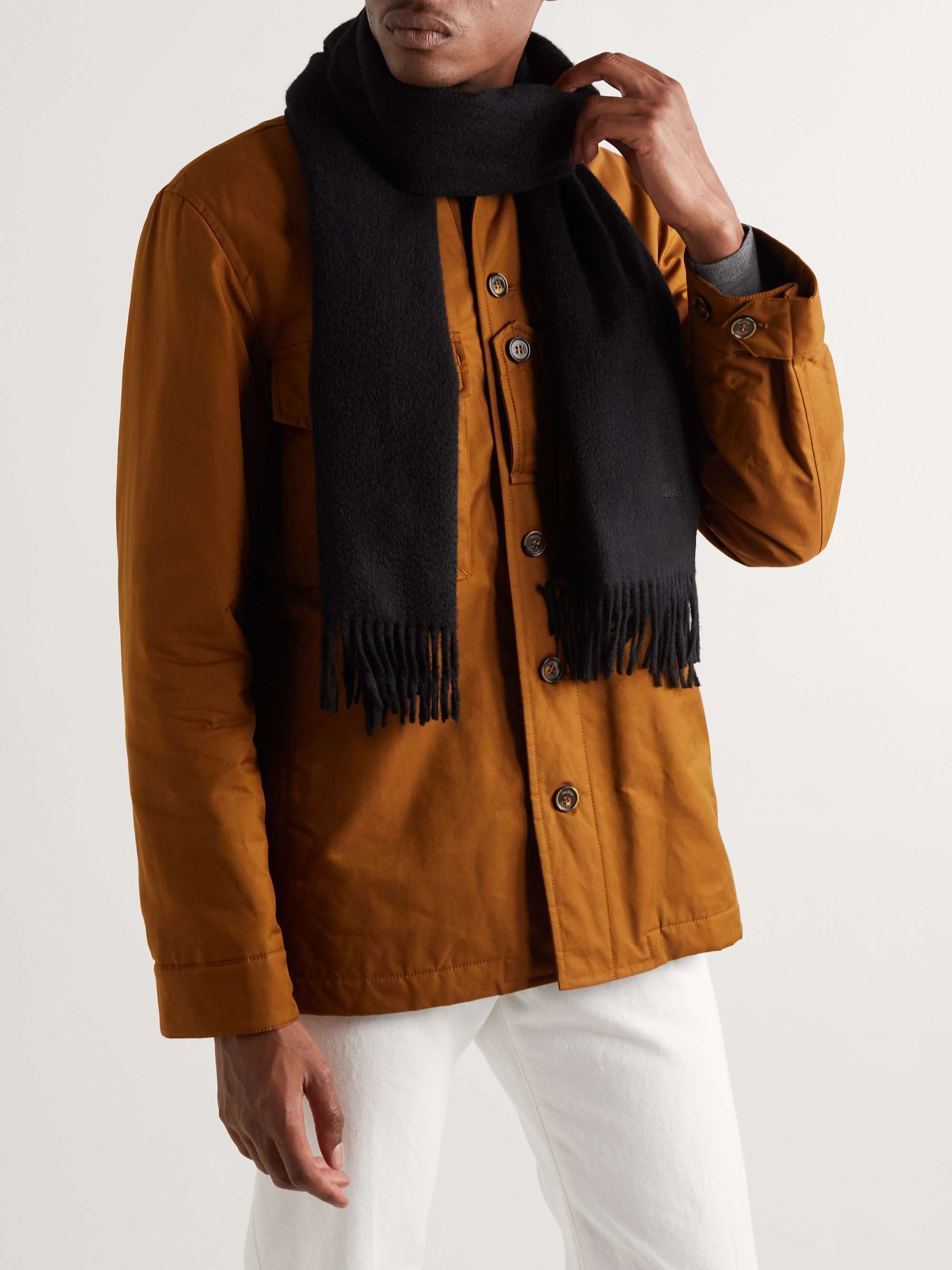 ZEGNA Fringed cashmere scarf
