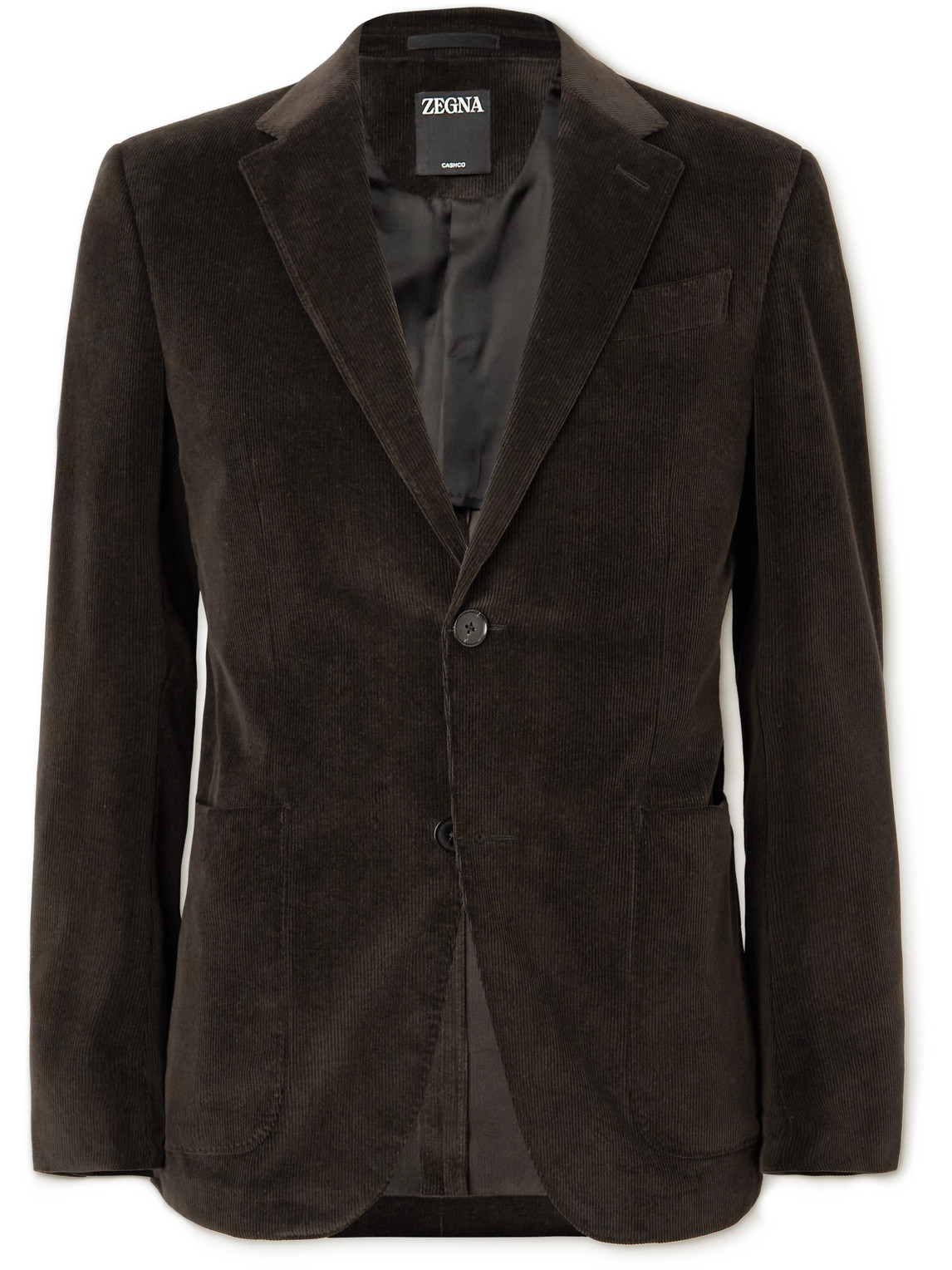 ZEGNA UNSTRUCTURED COTTON-BLEND CORDUROY BLAZER