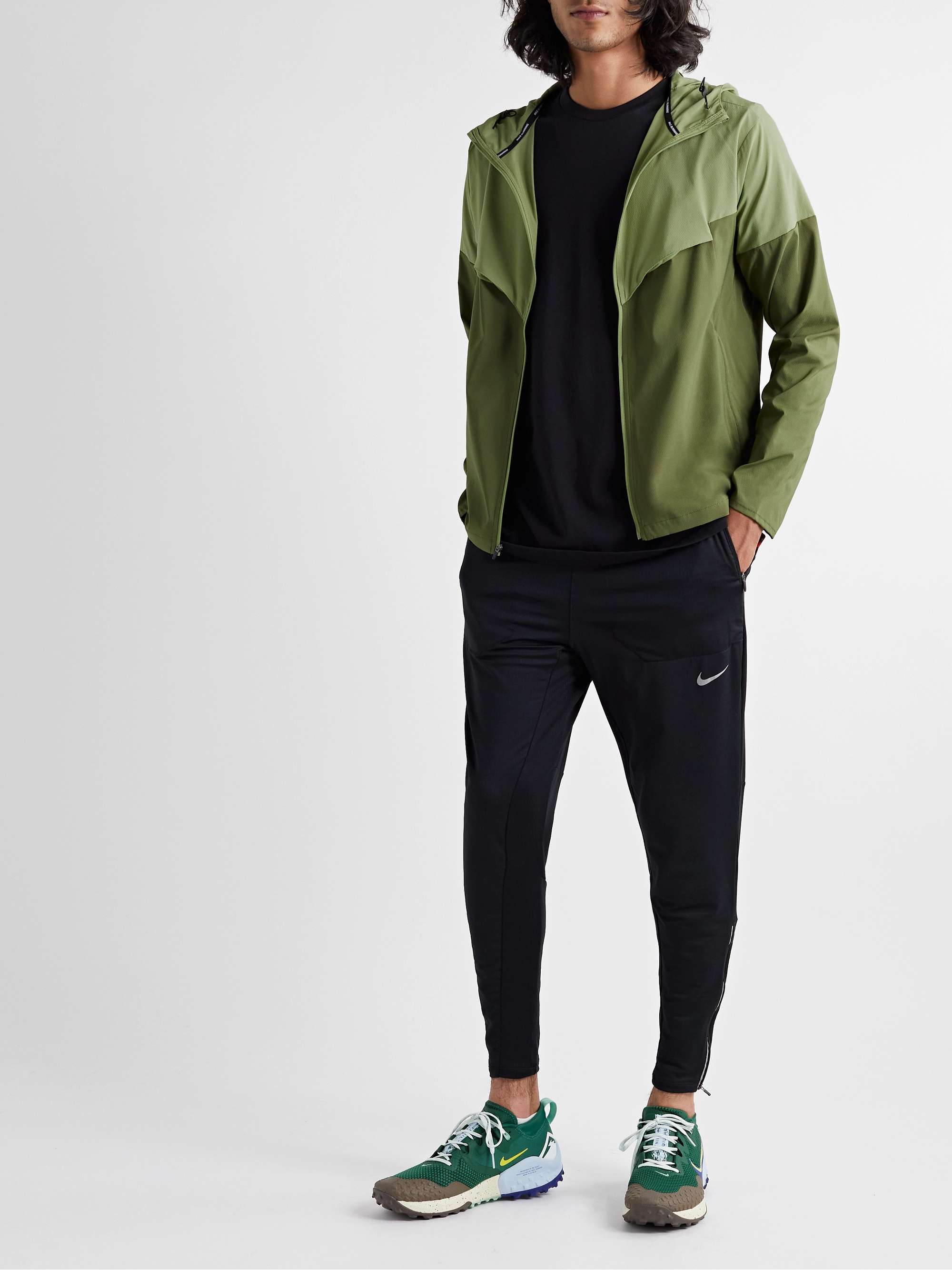 NIKE RUNNING Windunner Packable Colour-Block Stretch-Shell Hooded Jacket