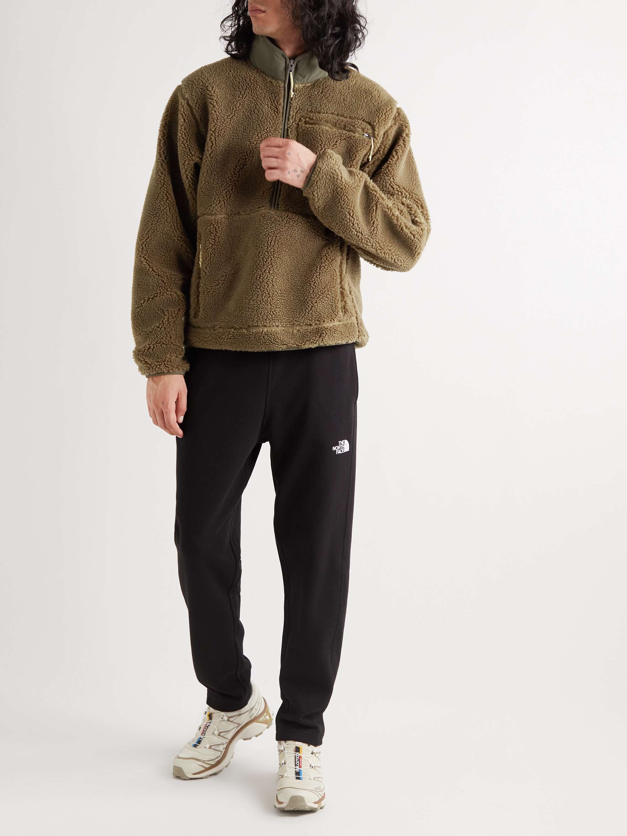 THE NORTH FACE Extreme Pile Shell-Trimmed Logo-Embroidered Fleece Jacket