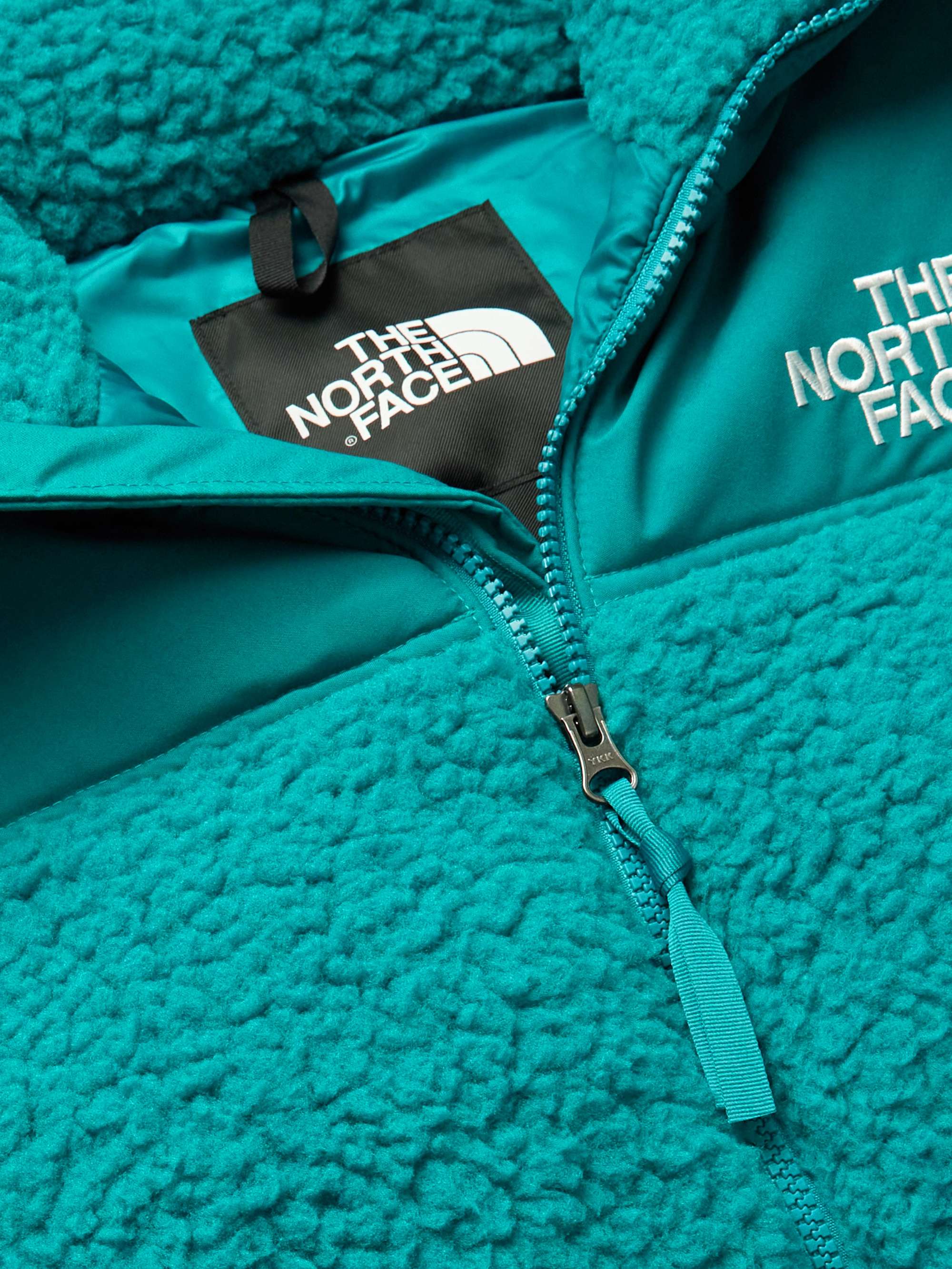 THE NORTH FACE Nuptse Quilted Recycled Fleece and Shell Hooded Down Jacket
