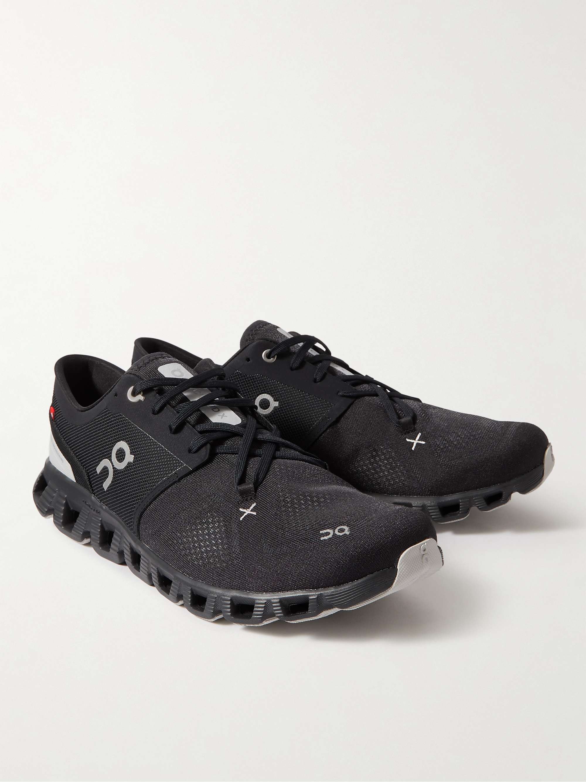 ON Cloud X3 Rubber-Trimmed Mesh Running Sneakers