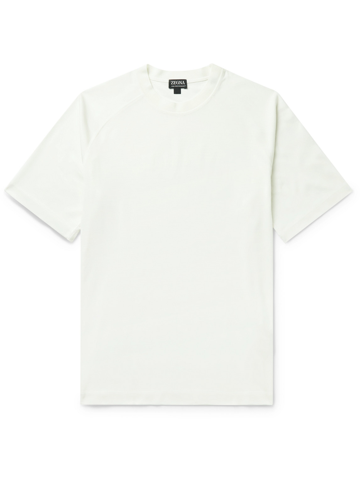 Zegna High Performance Wool T-shirt In White