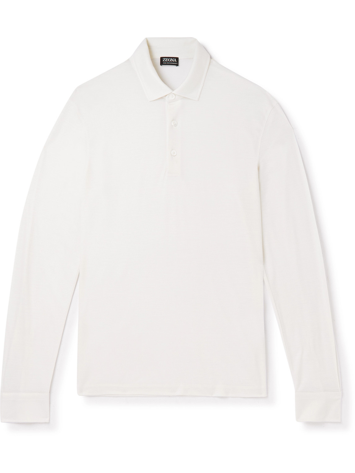 Zegna Wool Polo Shirt In White