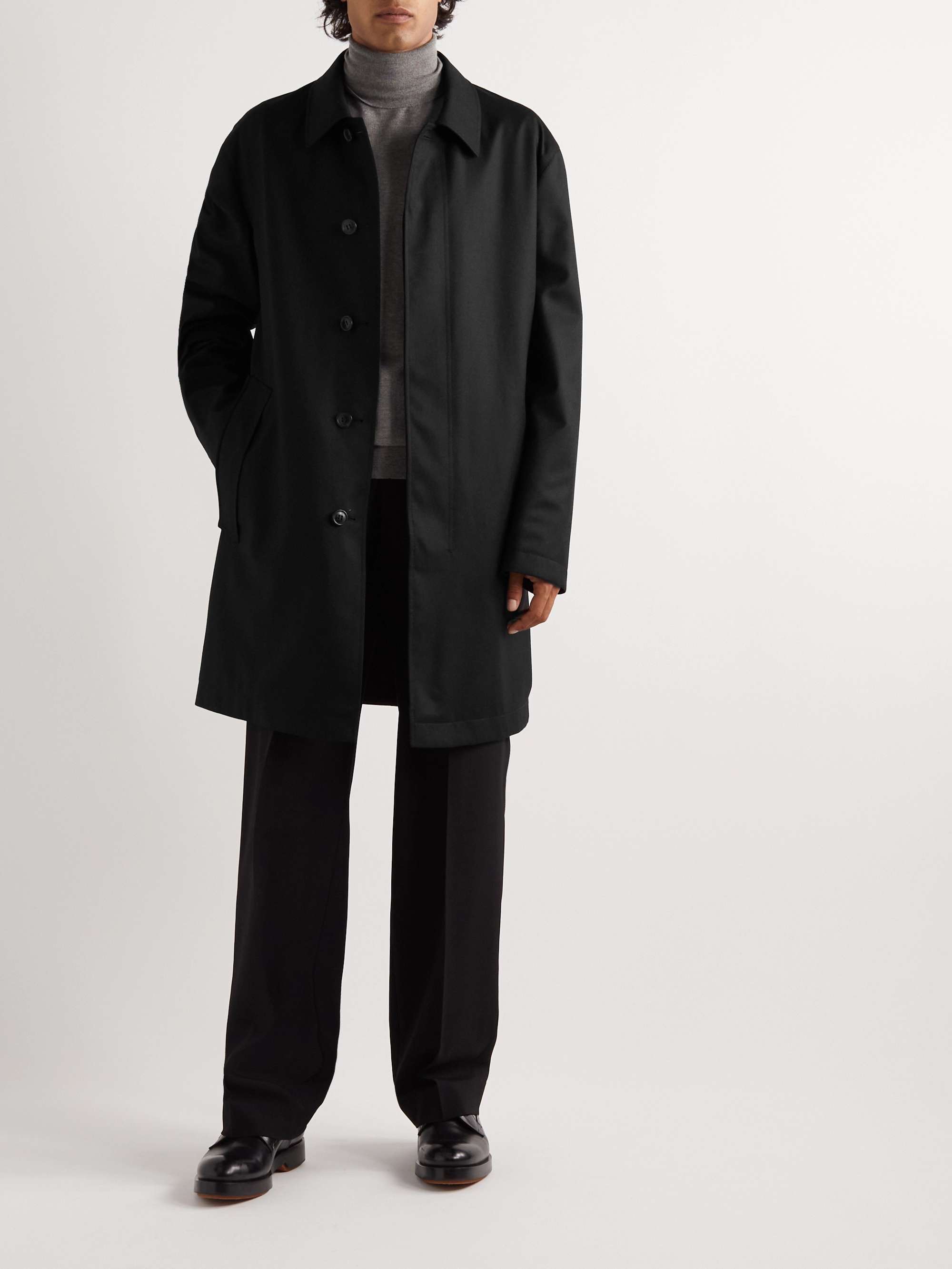 ZEGNA Reversible Wool-Twill and Shell Coat for Men