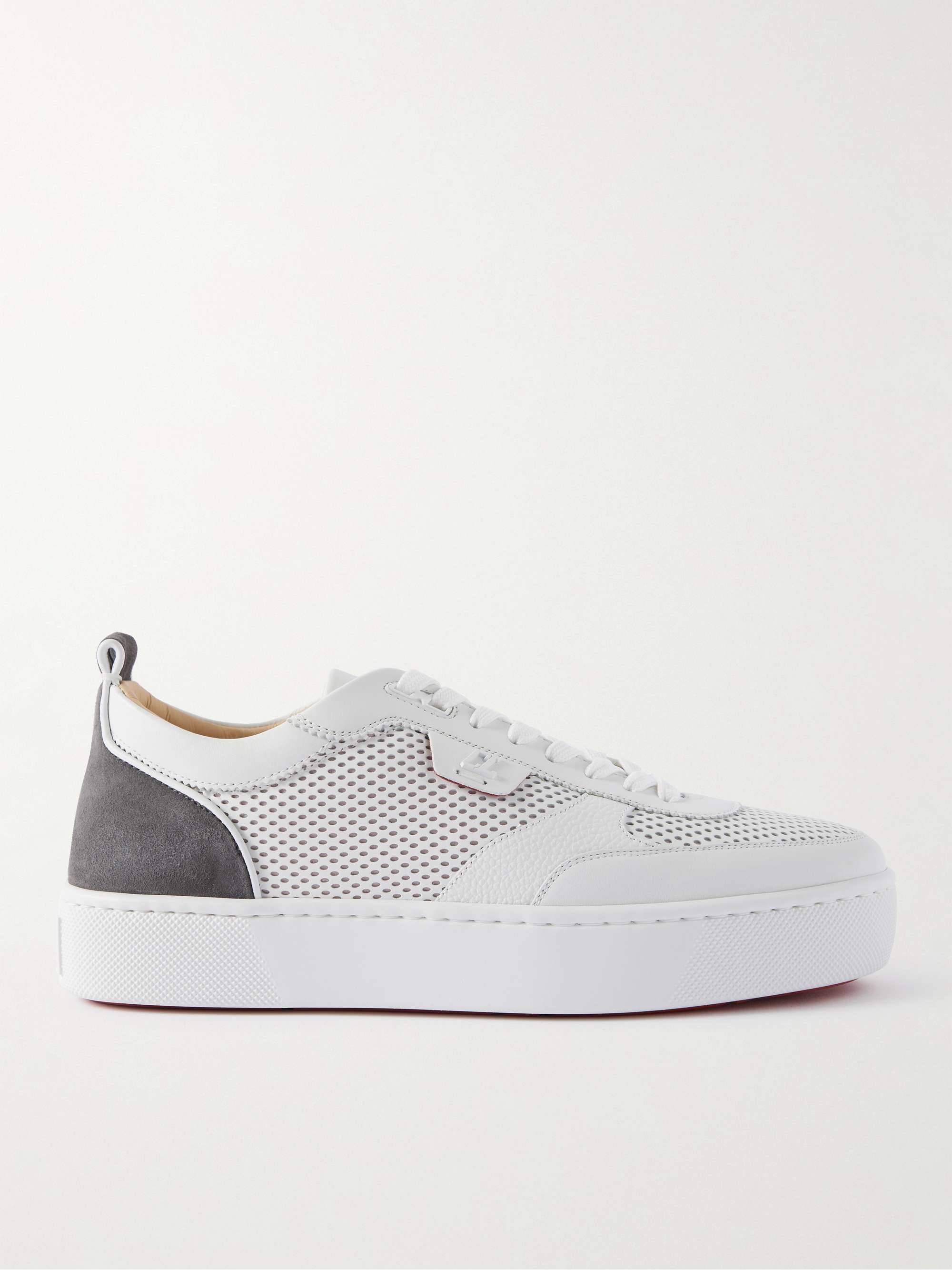 Christian Louboutin Happyrui Leather Sneakers - White - 42