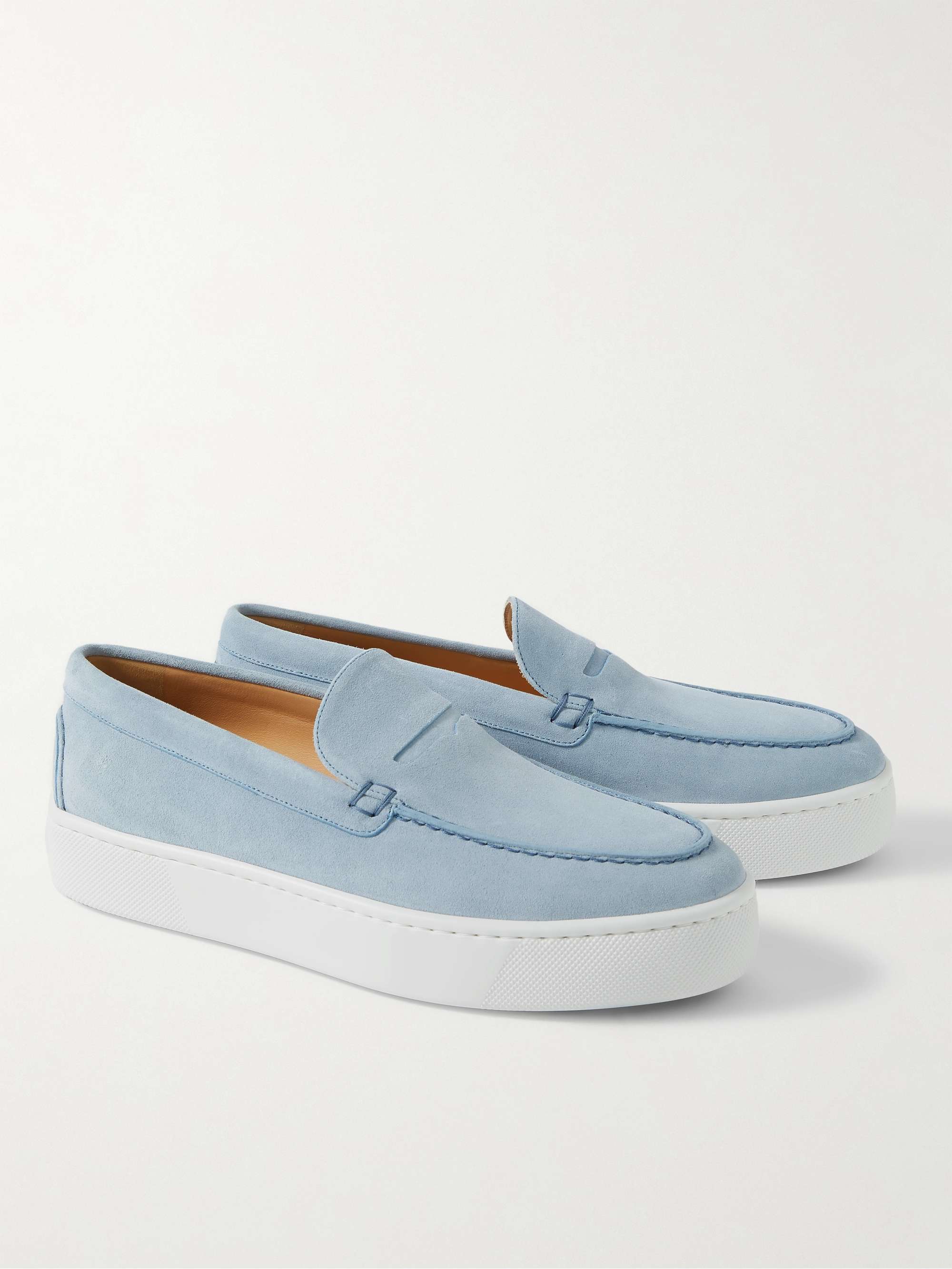 CHRISTIAN LOUBOUTIN Paqueboat Suede Boat Shoes