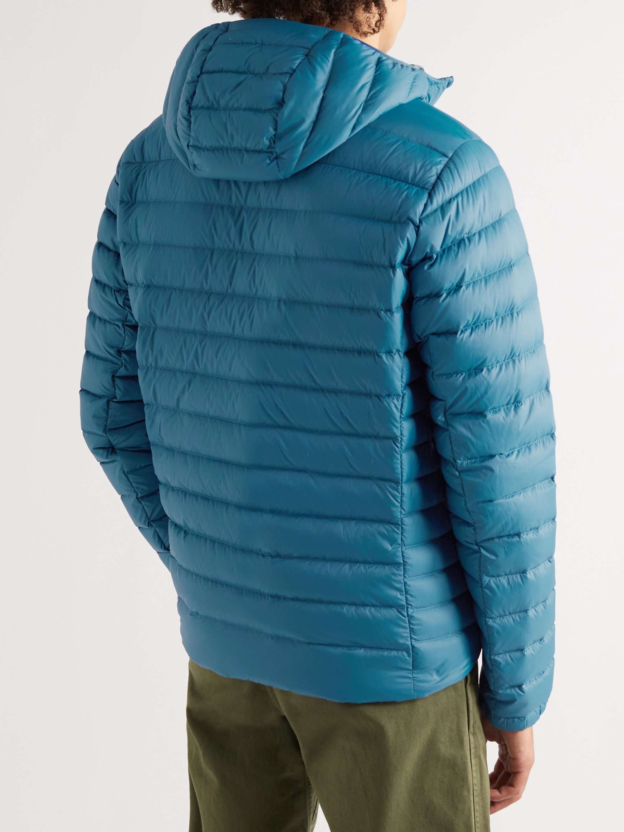 Slim-Fit Quilted Recycled-Ripstop Hooded Down Jacket
