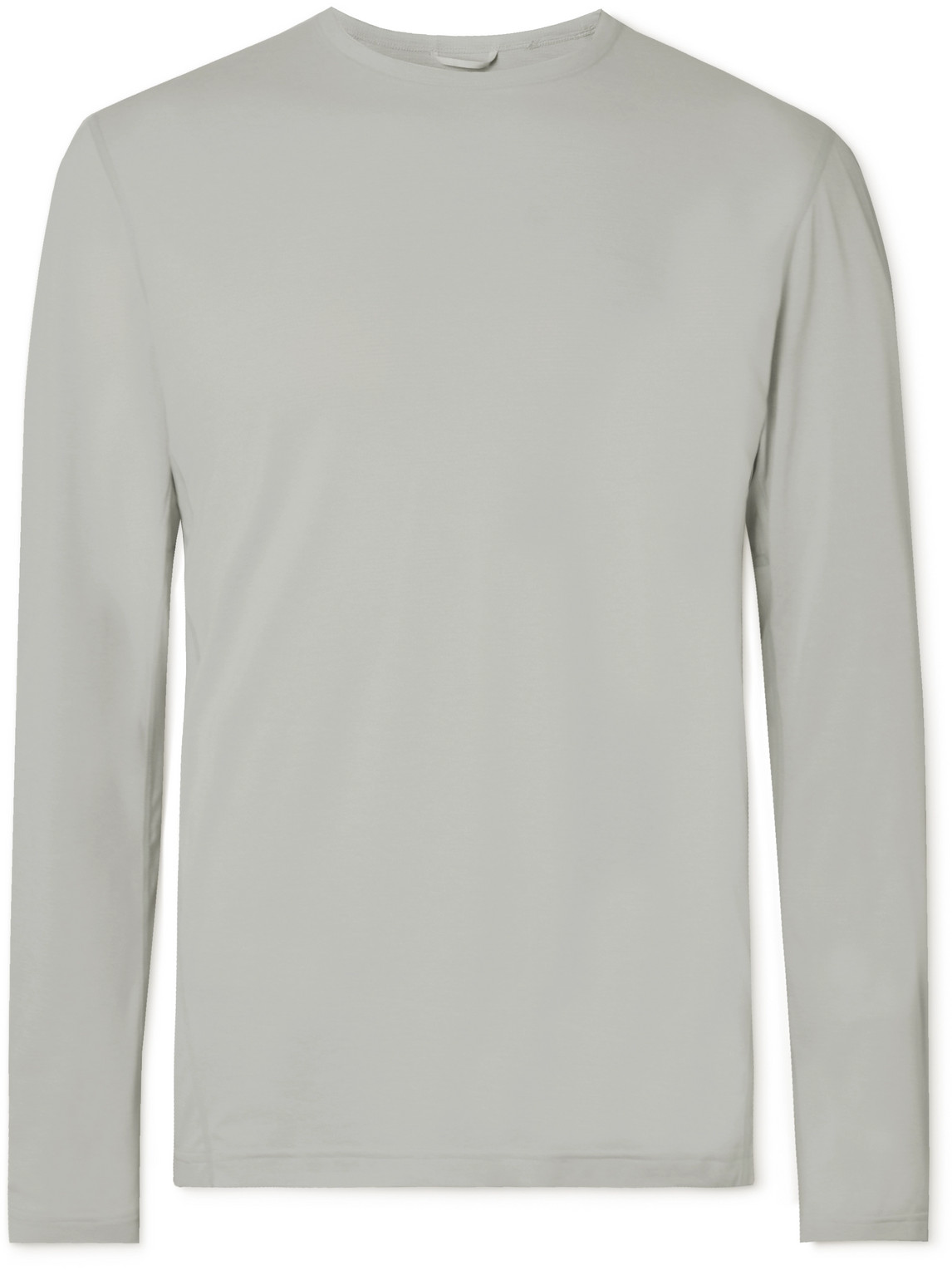 Reigning Champ Slub Long Sleeve Cotton T-shirt In Gray