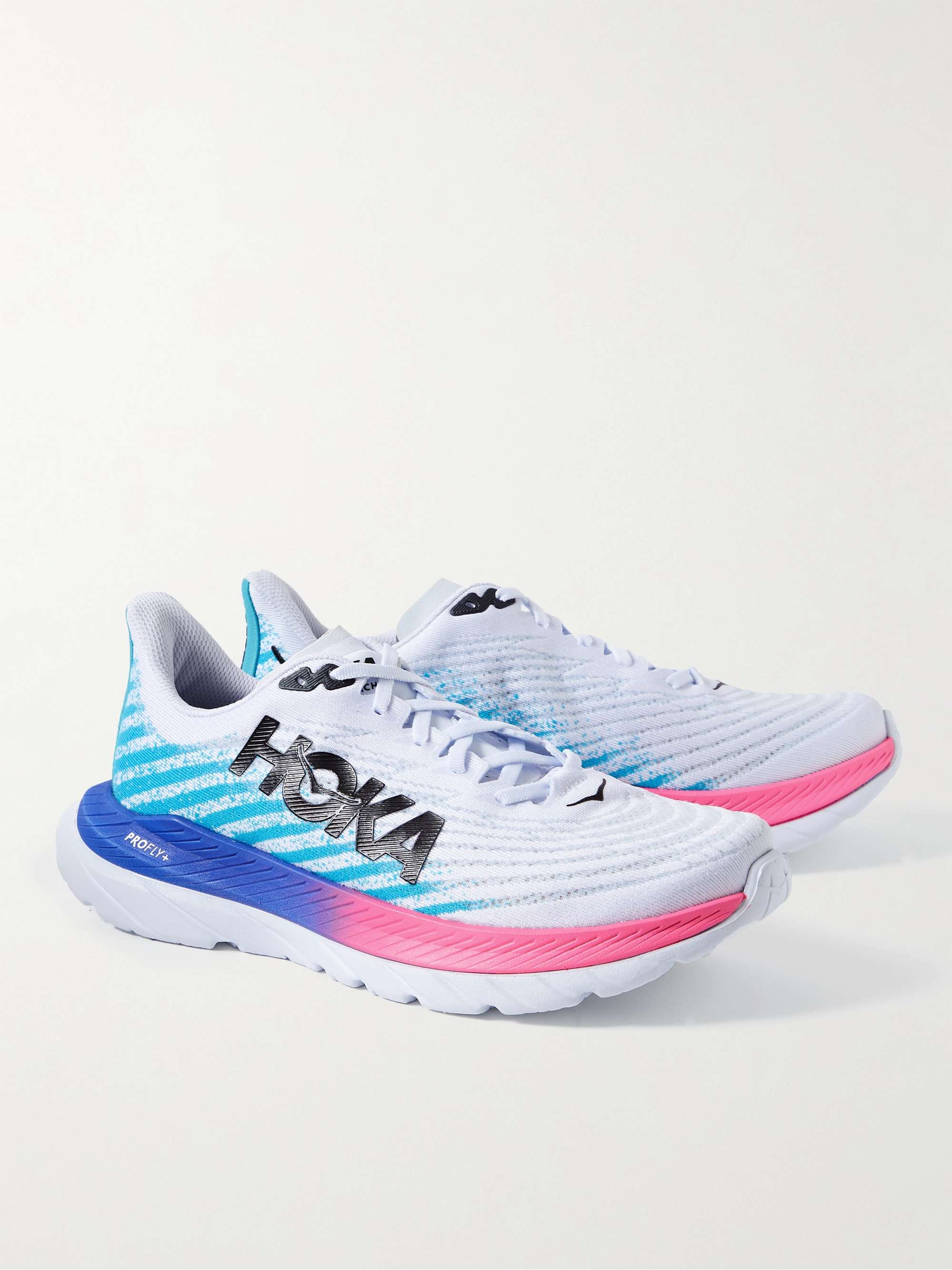 HOKA ONE ONE Mach 5 Rubber-Trimmed Mesh Sneakers