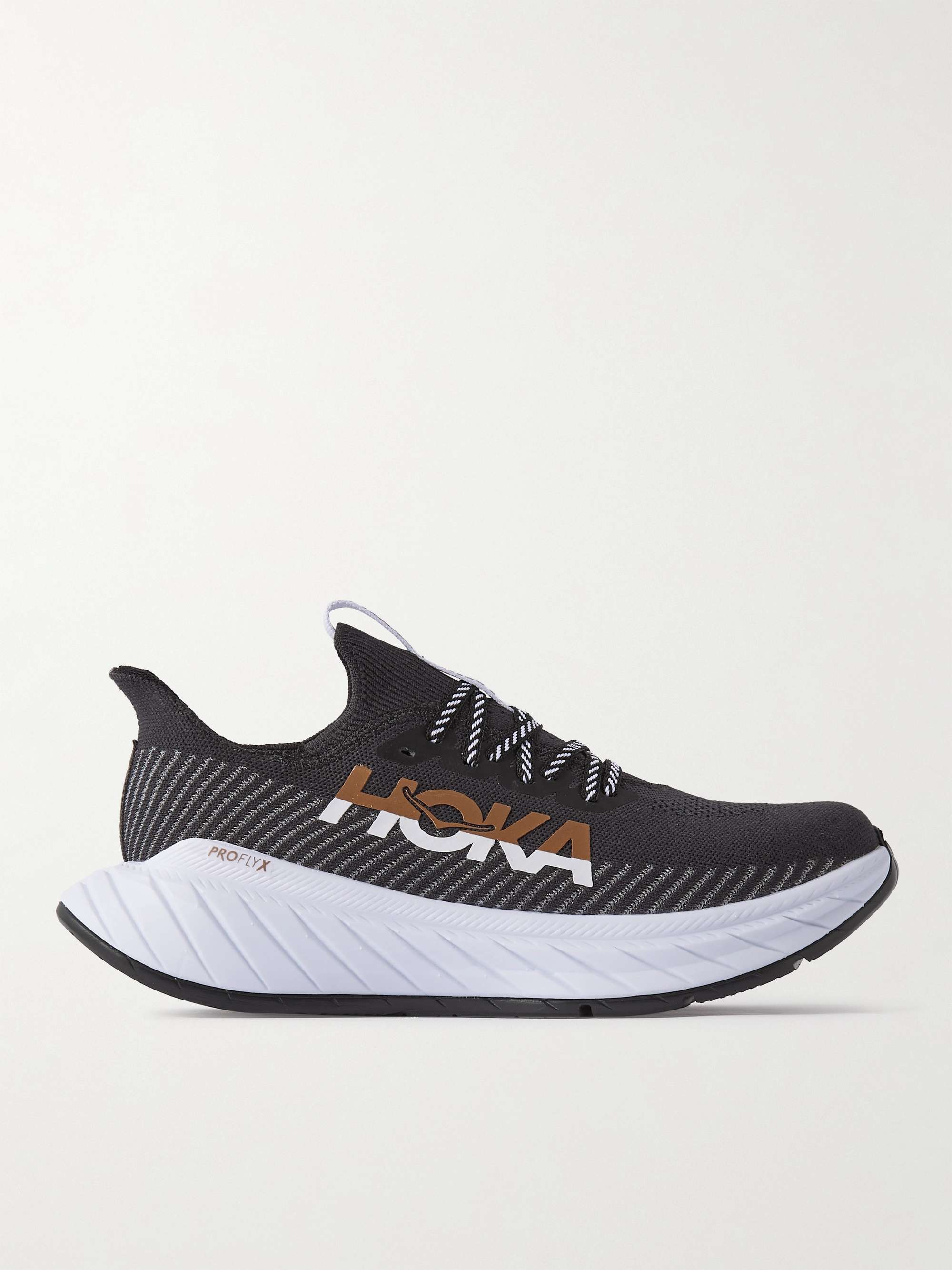 HOKA ONE ONE Carbon X3 Rubber Trimmed Mesh Running Sneakers for
