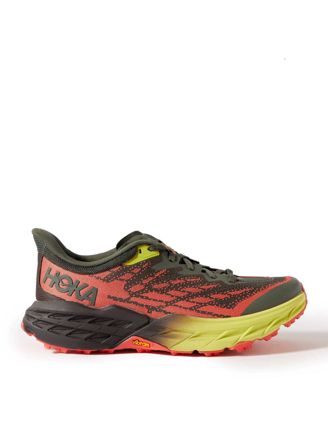 HOKA ONE ONE SPEEDGOAT 5 RUBBER-TRIMMED MESH RUNNING SNEAKERS