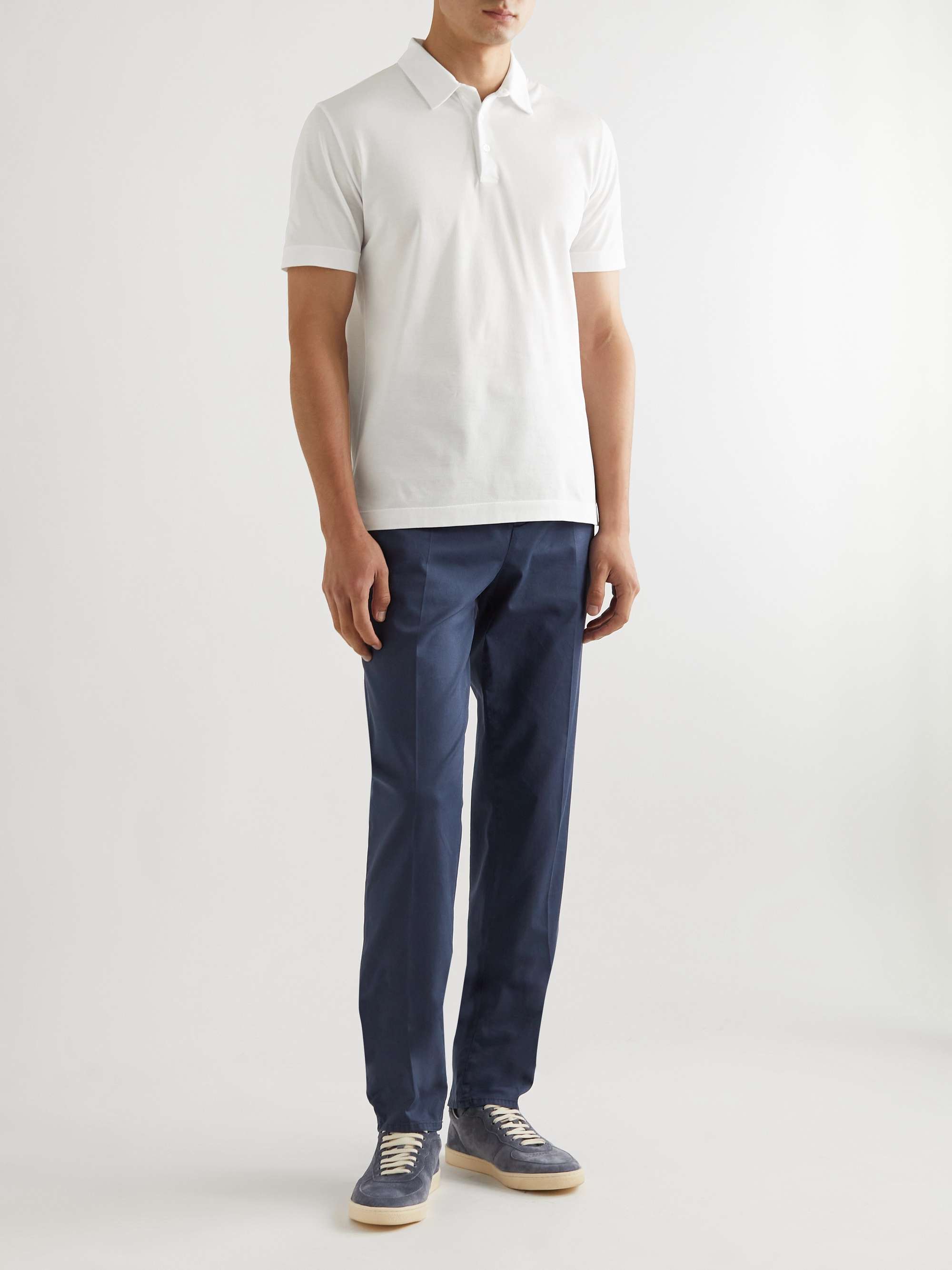 CANALI Cotton-Piqué Polo Shirt for Men | MR PORTER