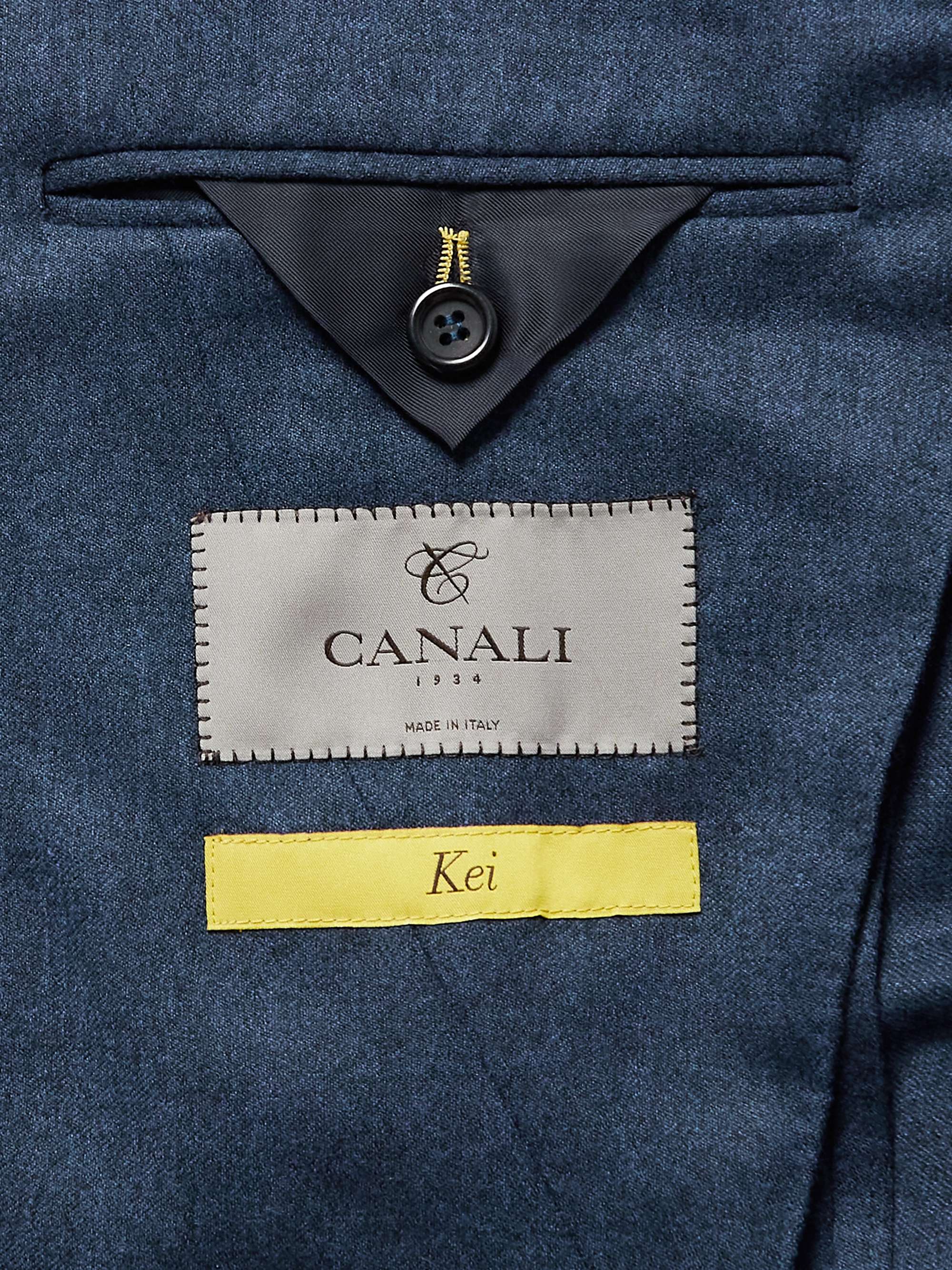 CANALI Impeccable Slim-Fit Super 120s Wool-Flannel Suit Jacket for Men ...