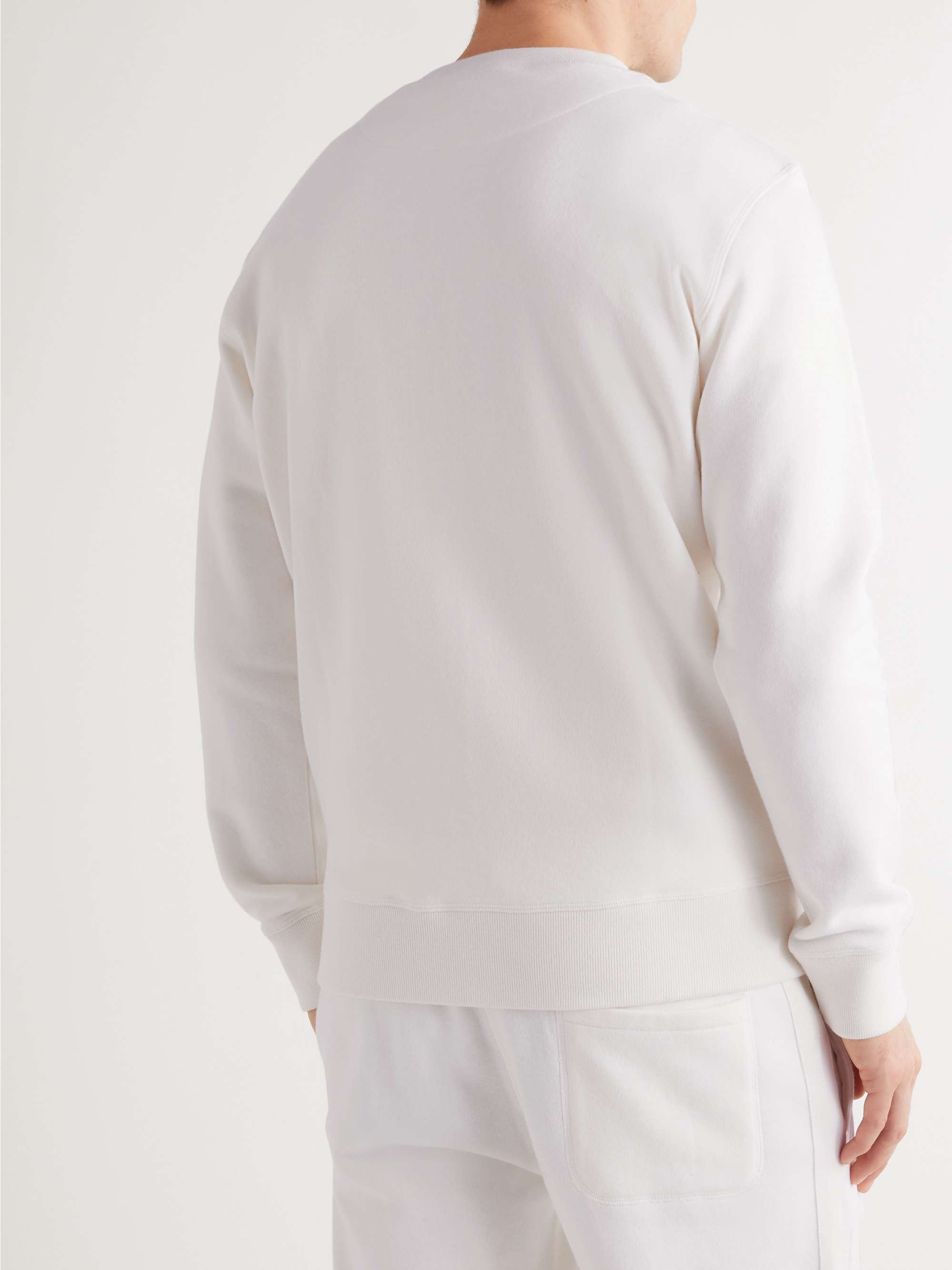 KINGSMAN Logo-Embroidered Cotton and Cashmere-Blend Jersey Sweatshirt