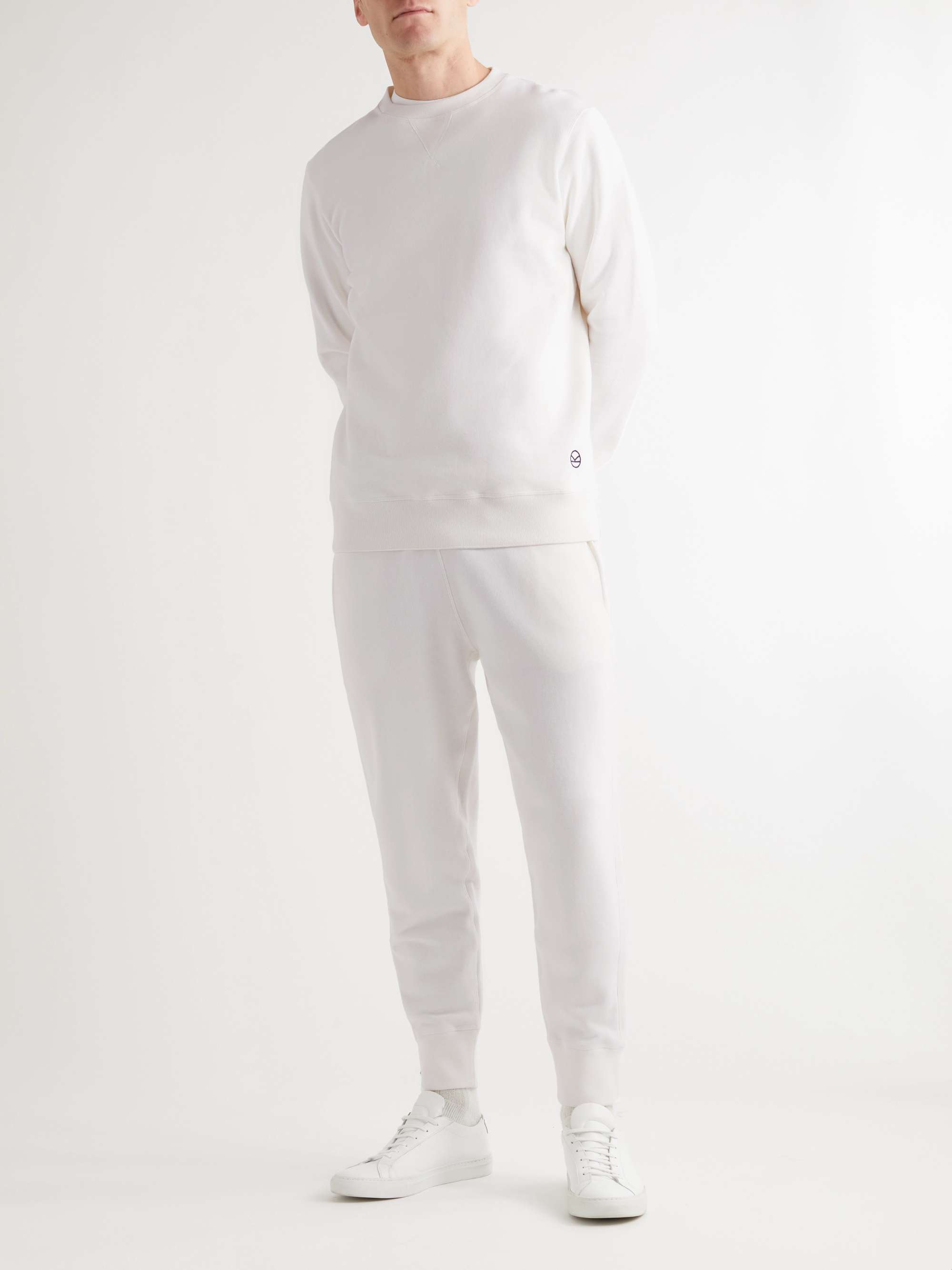 KINGSMAN Logo-Embroidered Cotton and Cashmere-Blend Jersey Sweatshirt