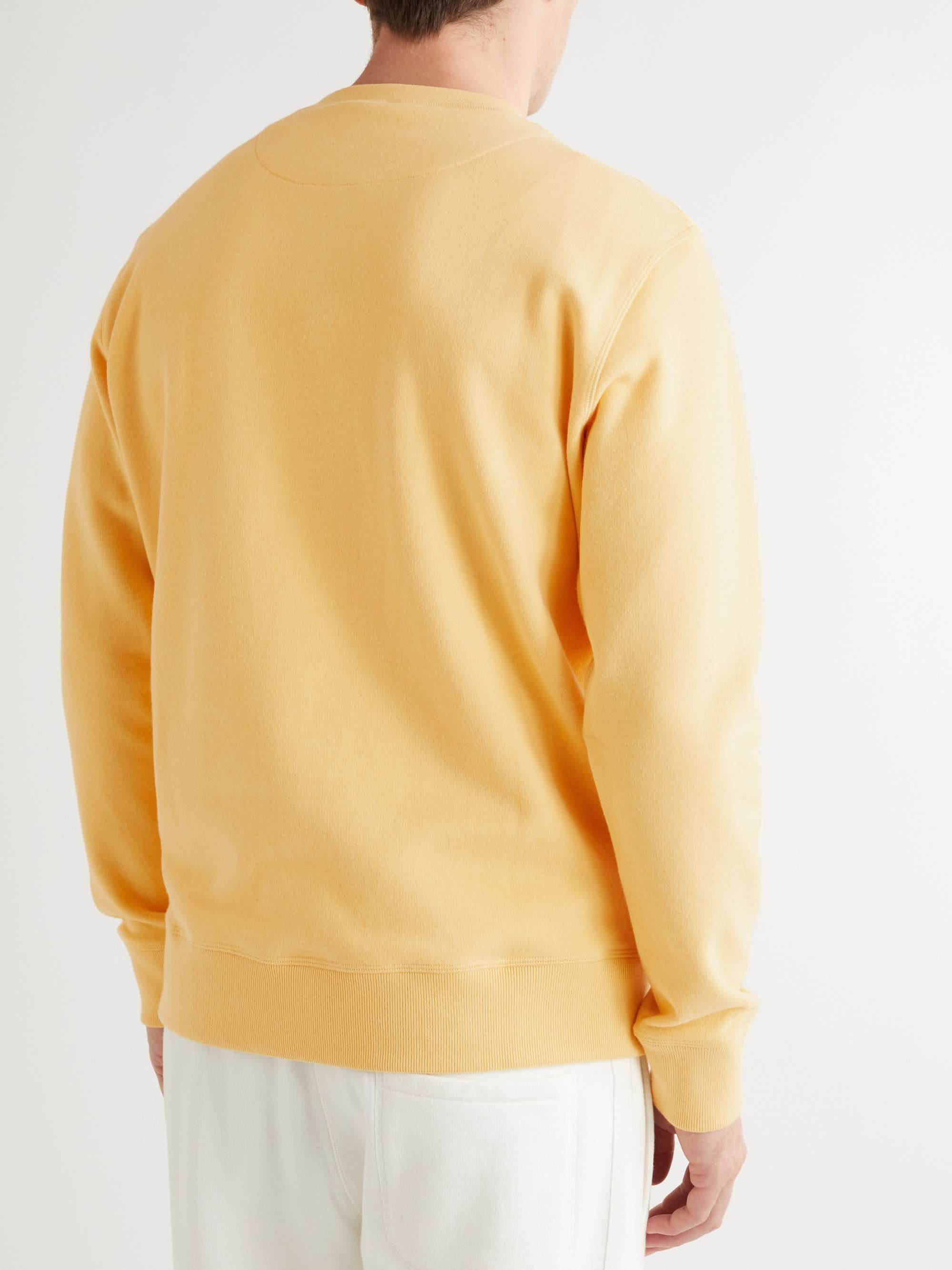 KINGSMAN Logo-Embroidered Cotton and Cashmere-Blend Jersey Sweatshirt