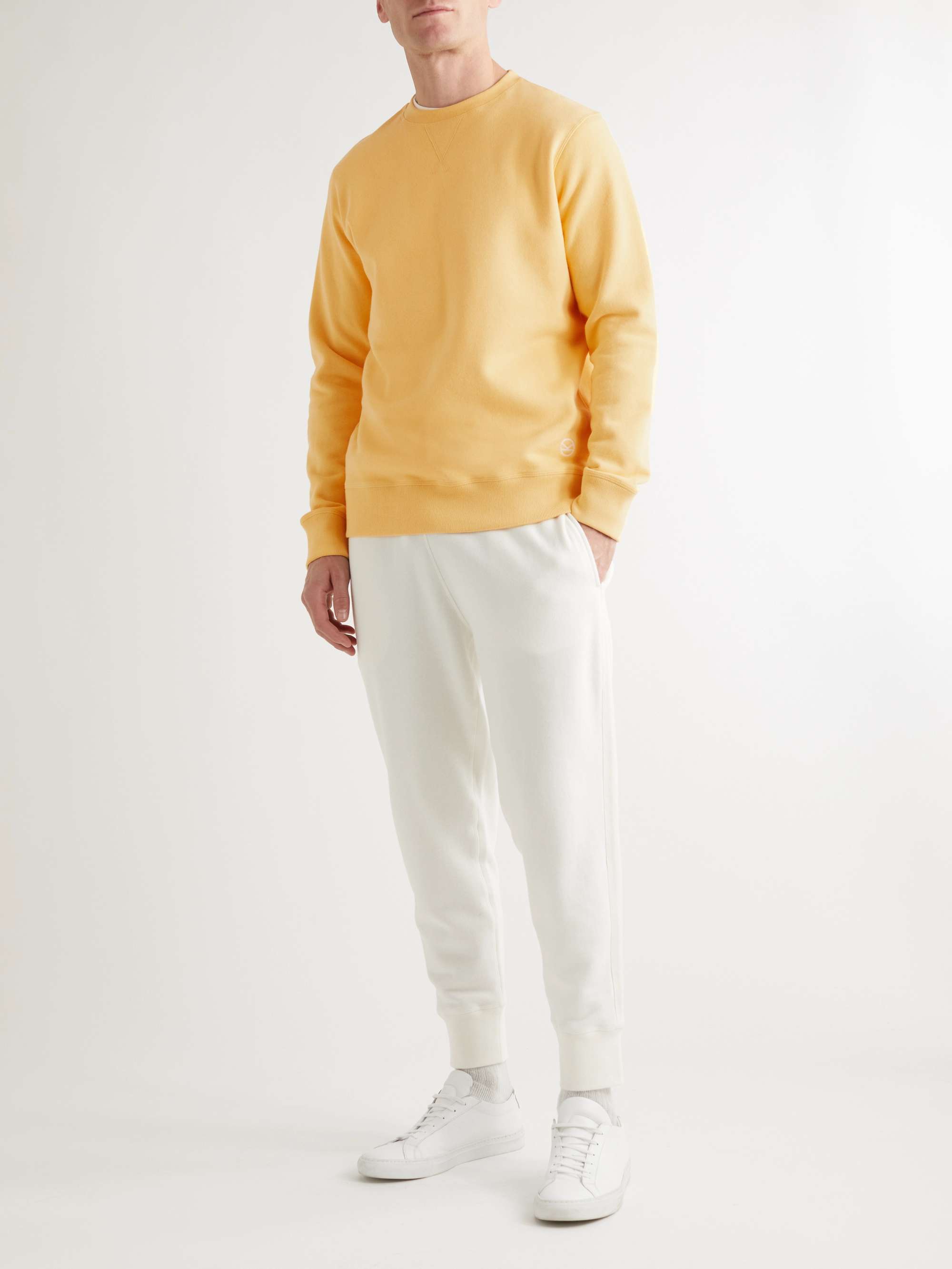 KINGSMAN Logo-Embroidered Cotton and Cashmere-Blend Jersey Sweatshirt