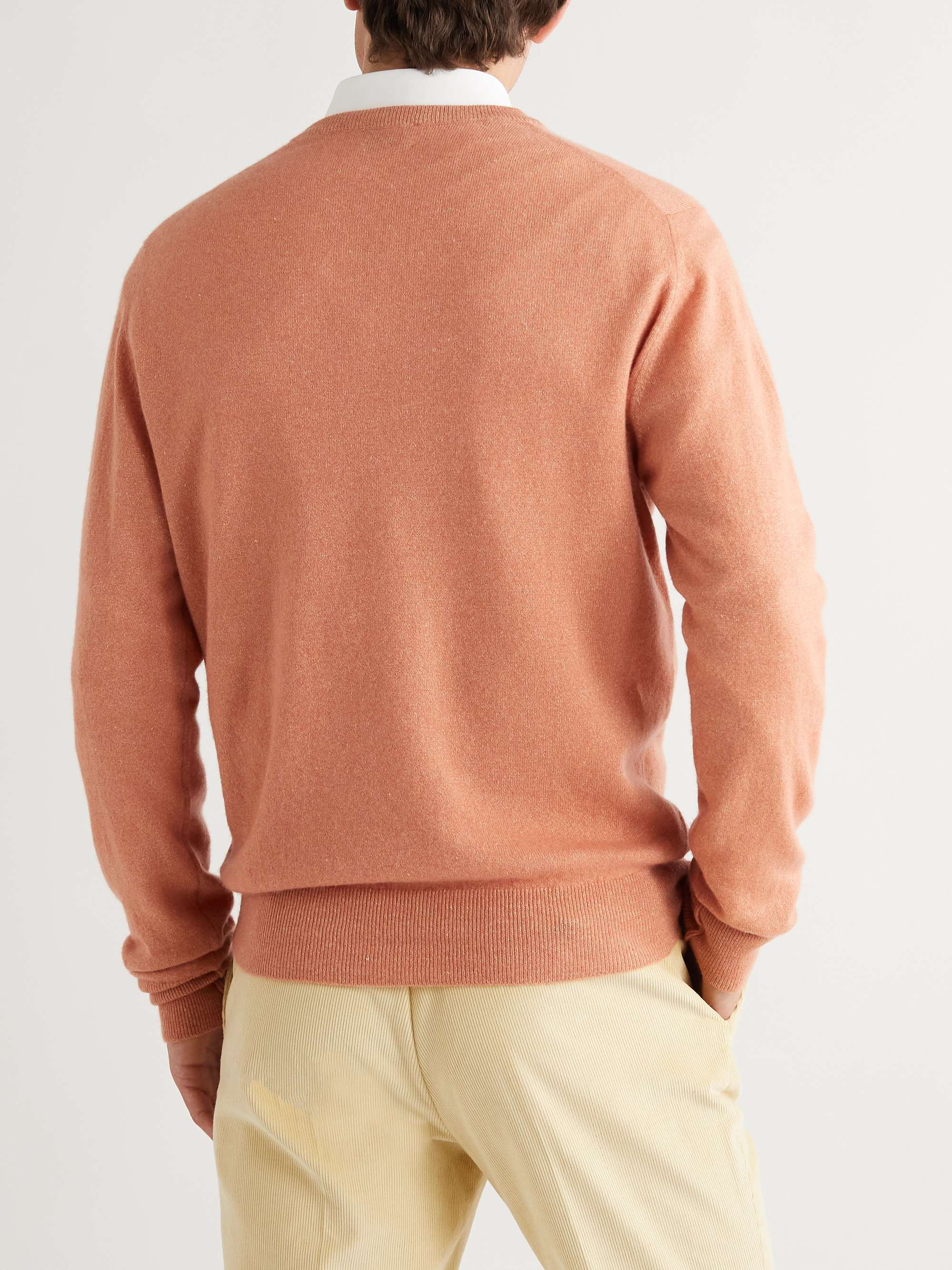 KINGSMAN Striped Cotton and Cashmere-Blend Jersey Sweatshirt