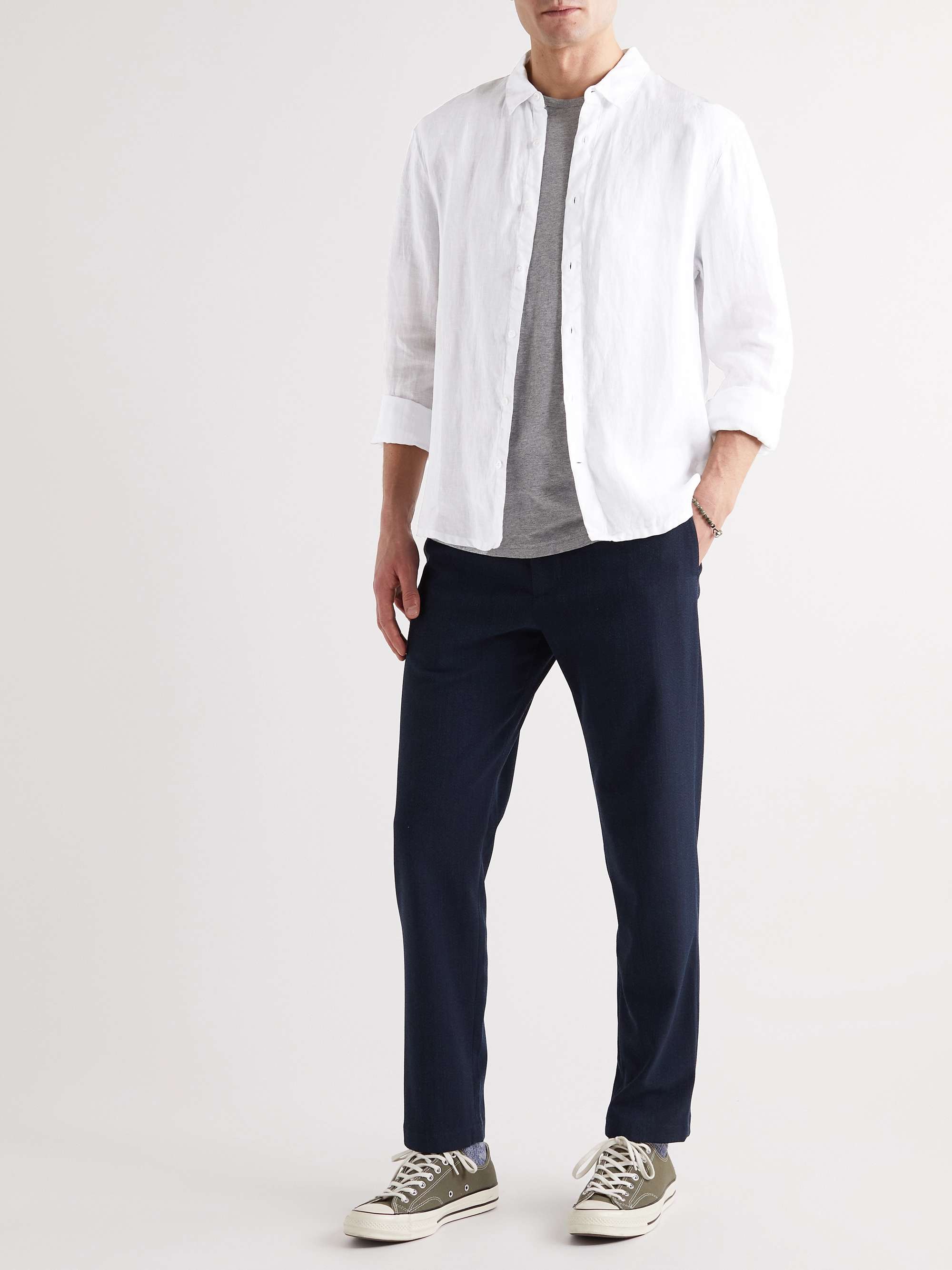 JAMES PERSE Garment-Dyed Linen Shirt