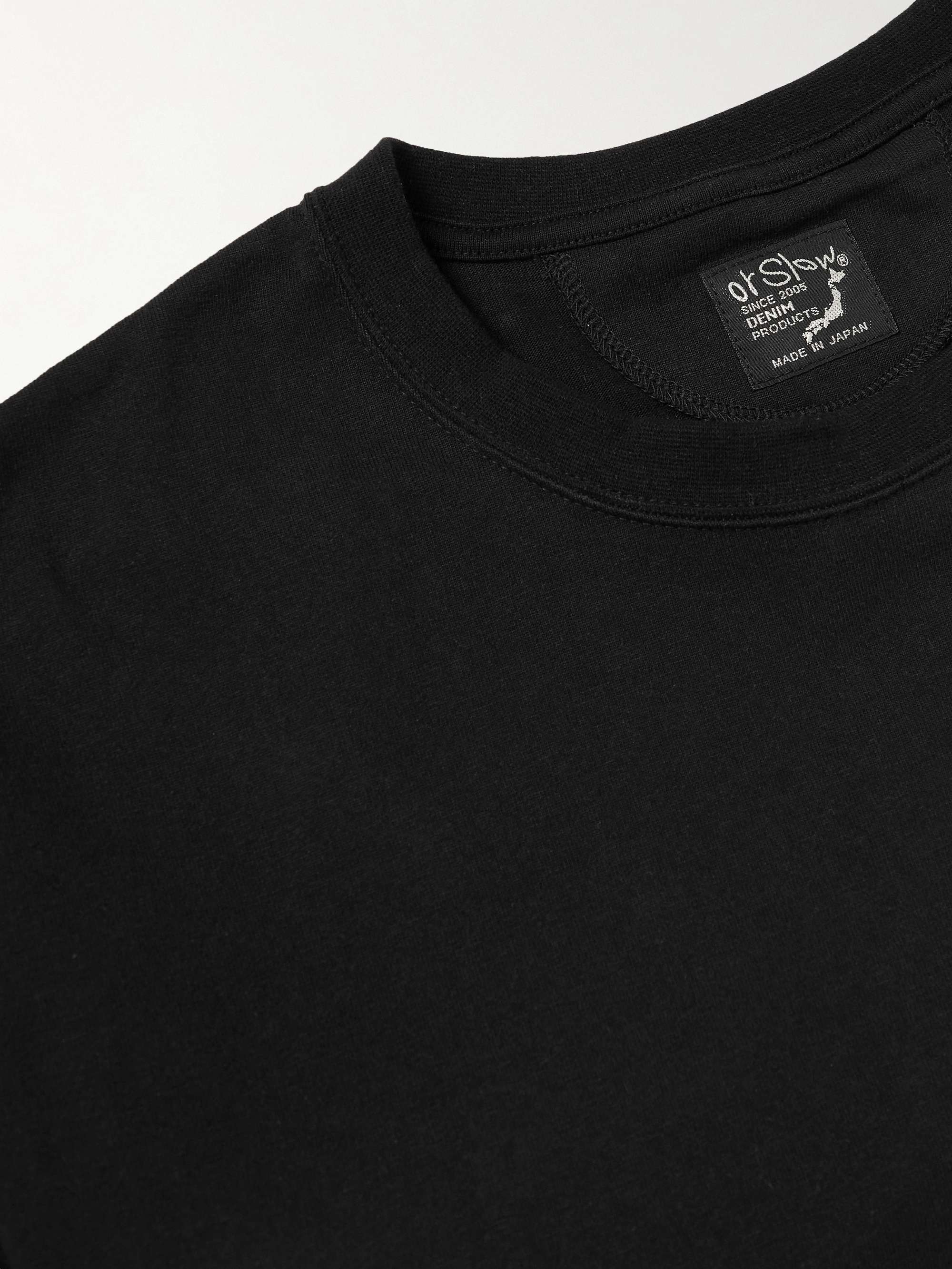 ORSLOW Logo-Embroidered Cotton-Jersey T-Shirt
