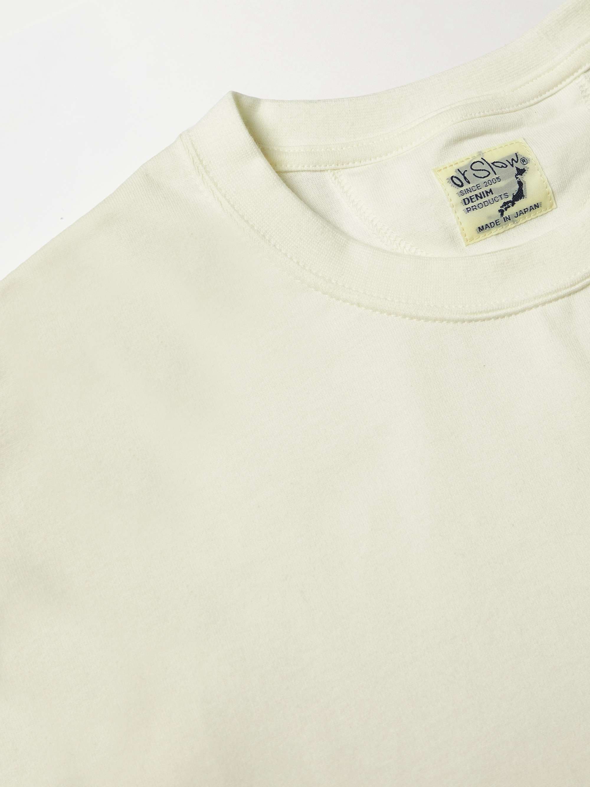 ORSLOW Logo-Embroidered Cotton-Jersey T-Shirt