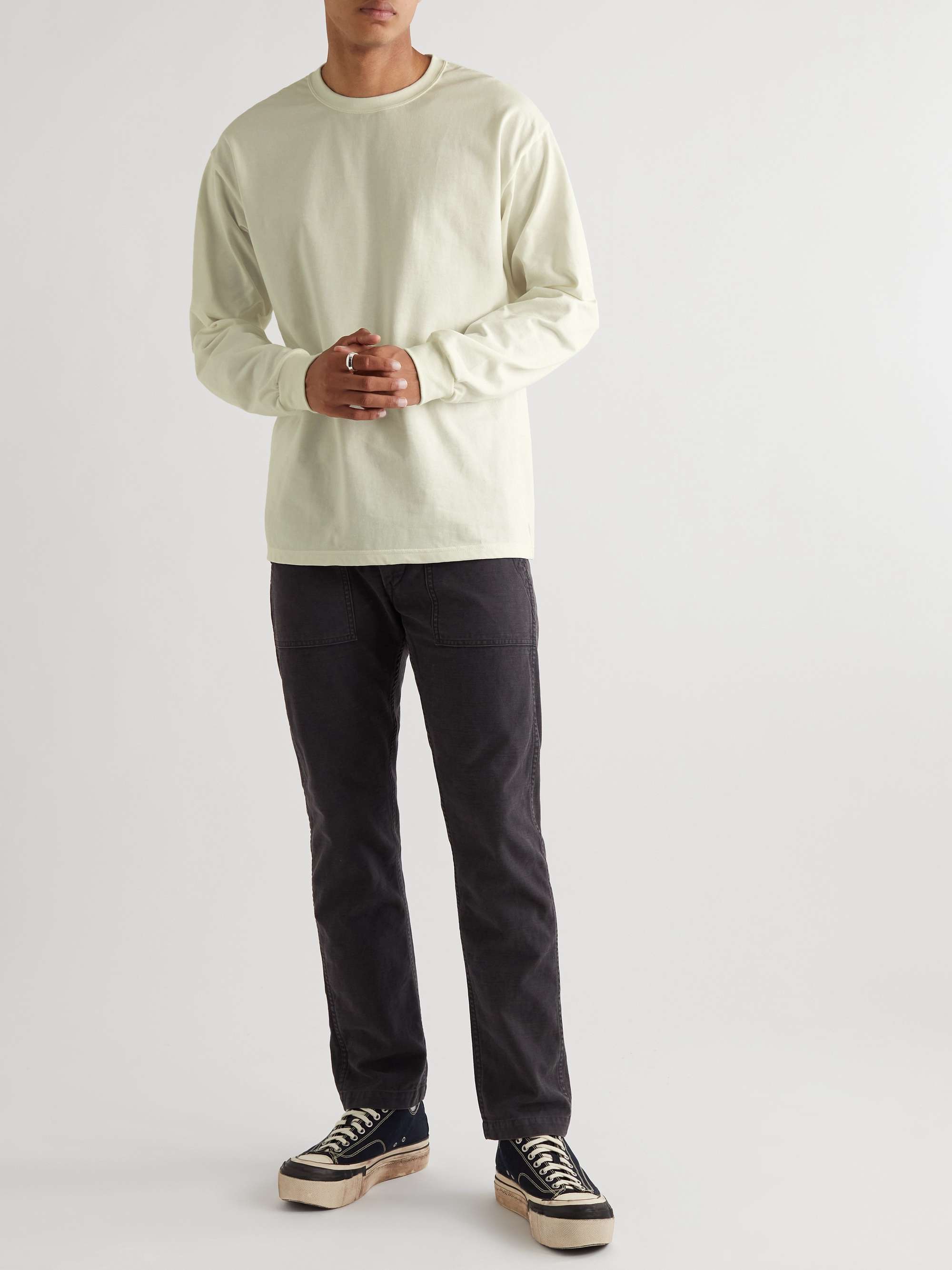 ORSLOW Logo-Embroidered Cotton-Jersey T-Shirt