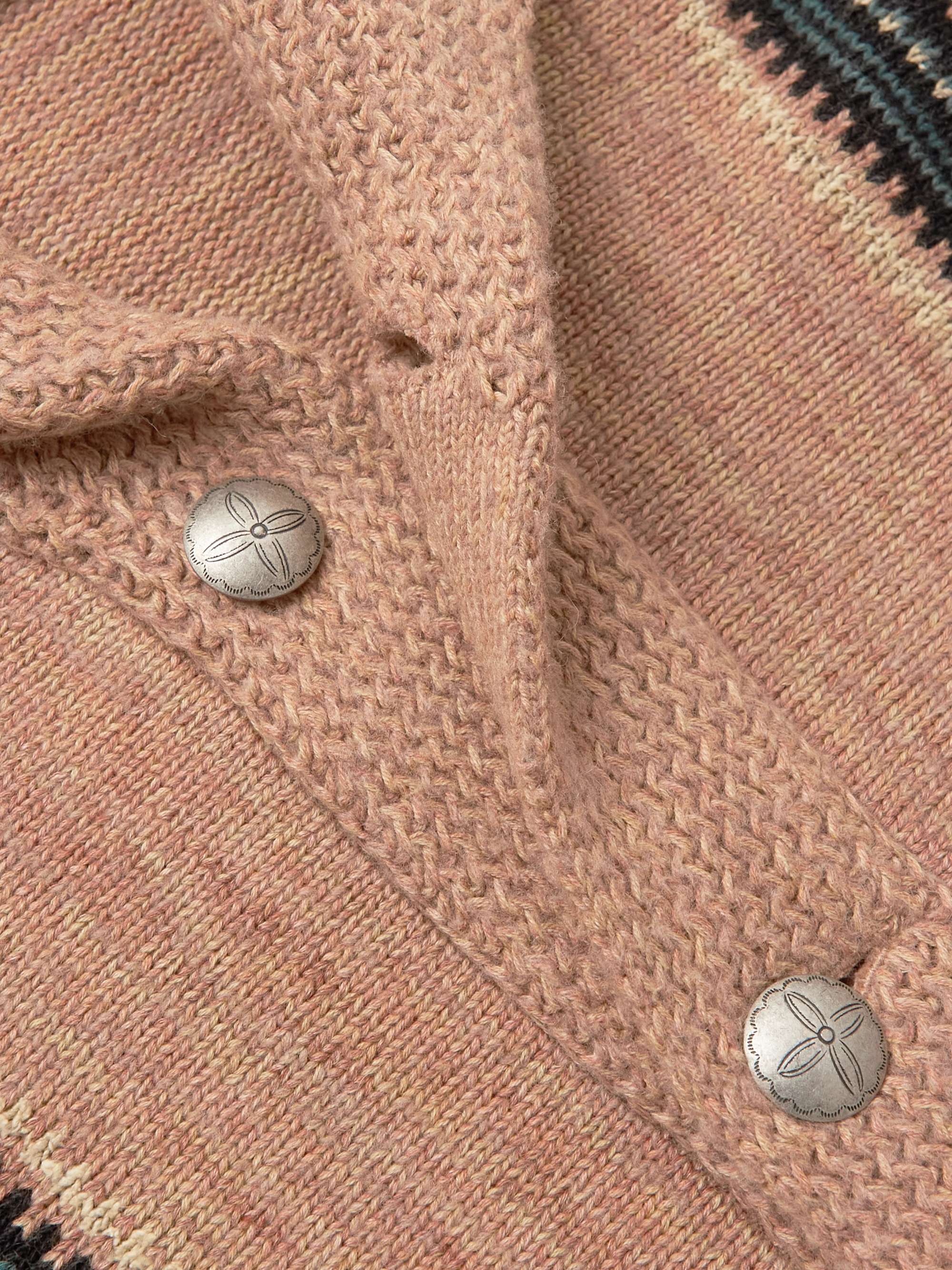 RRL Intarsia Wool and Cashmere-Blend Cardigan