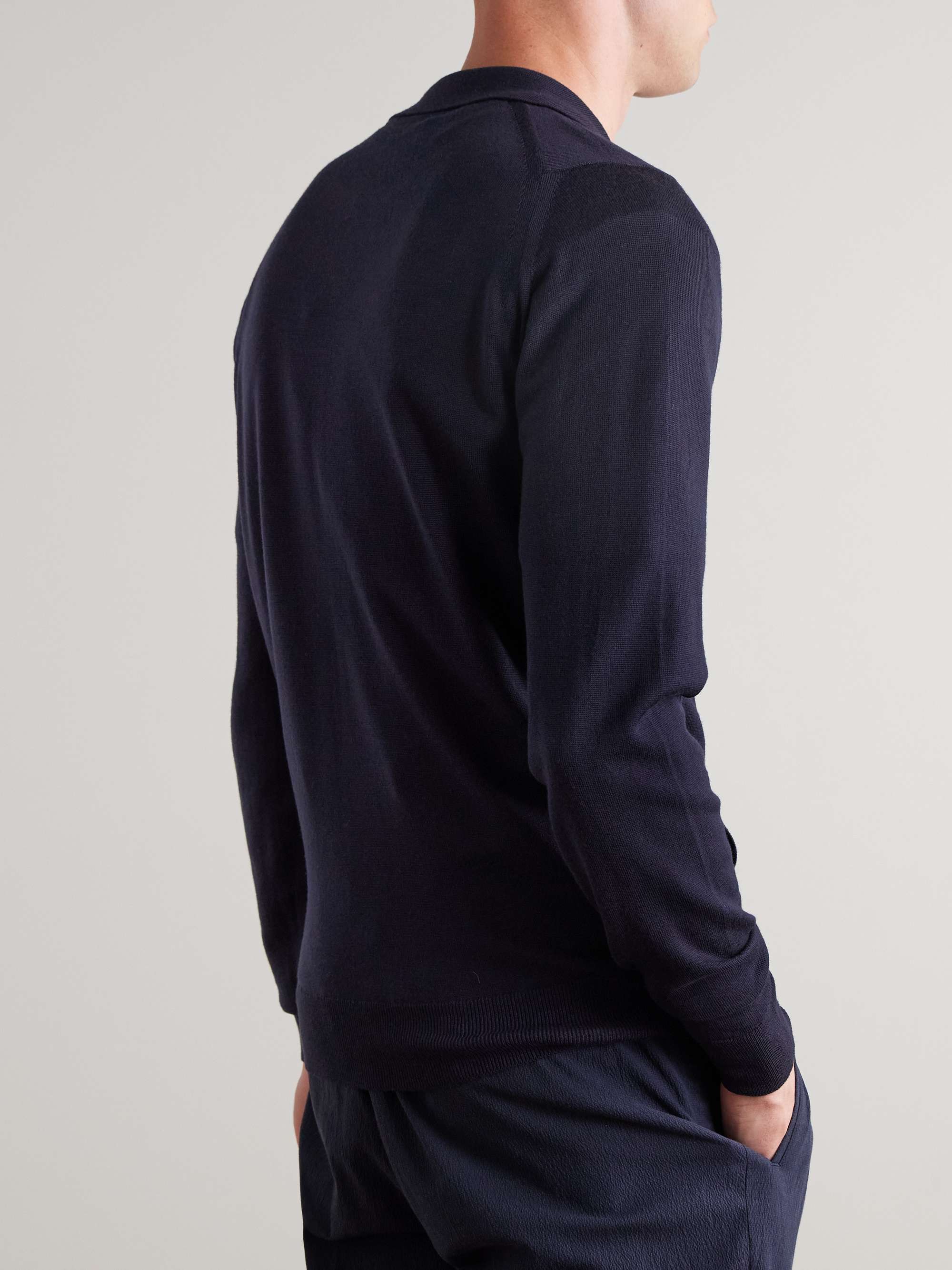 JOHN SMEDLEY Alston Slim-Fit Merino Wool Zip-Up Cardigan