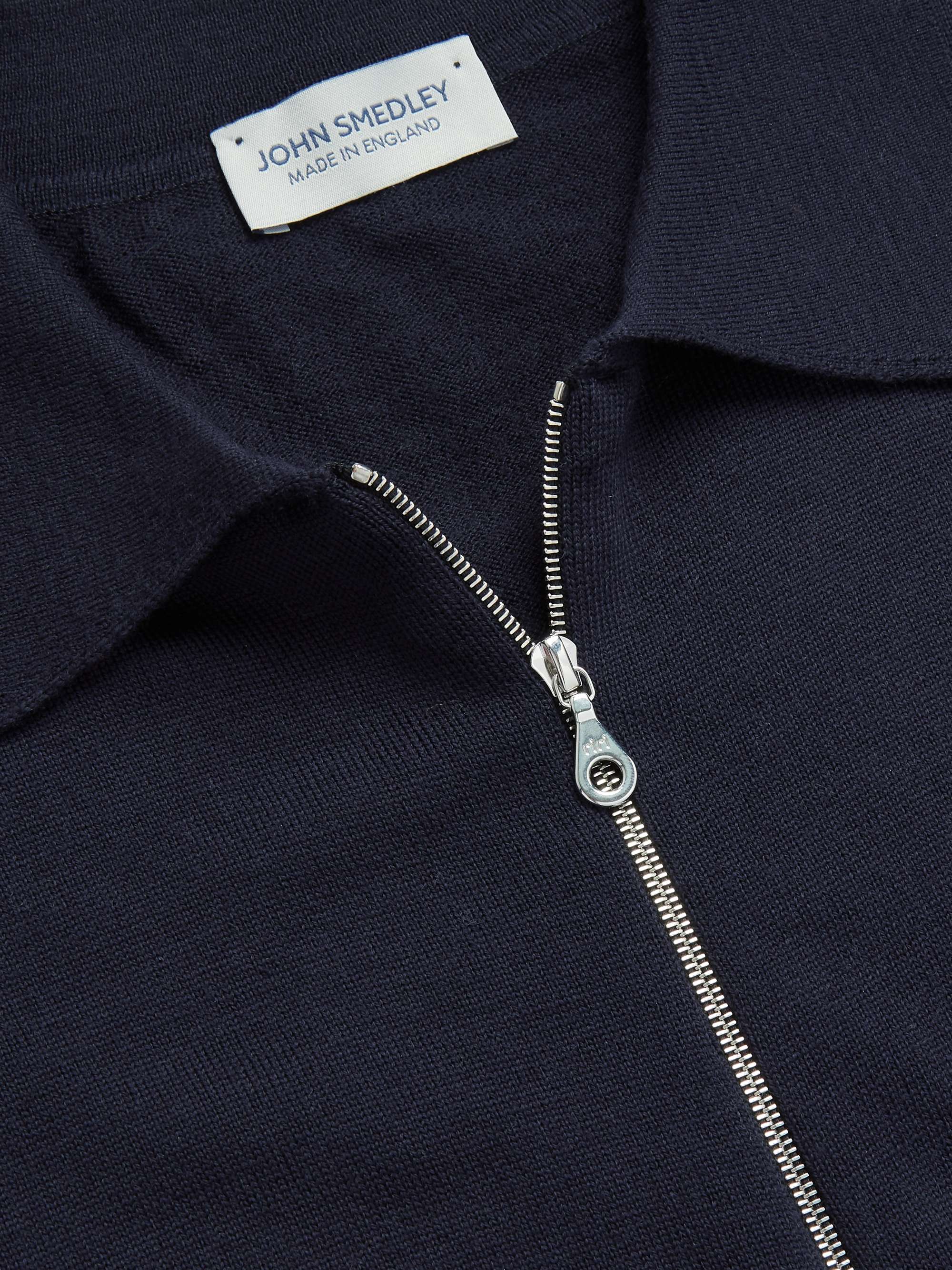 JOHN SMEDLEY Alston Slim-Fit Merino Wool Zip-Up Cardigan