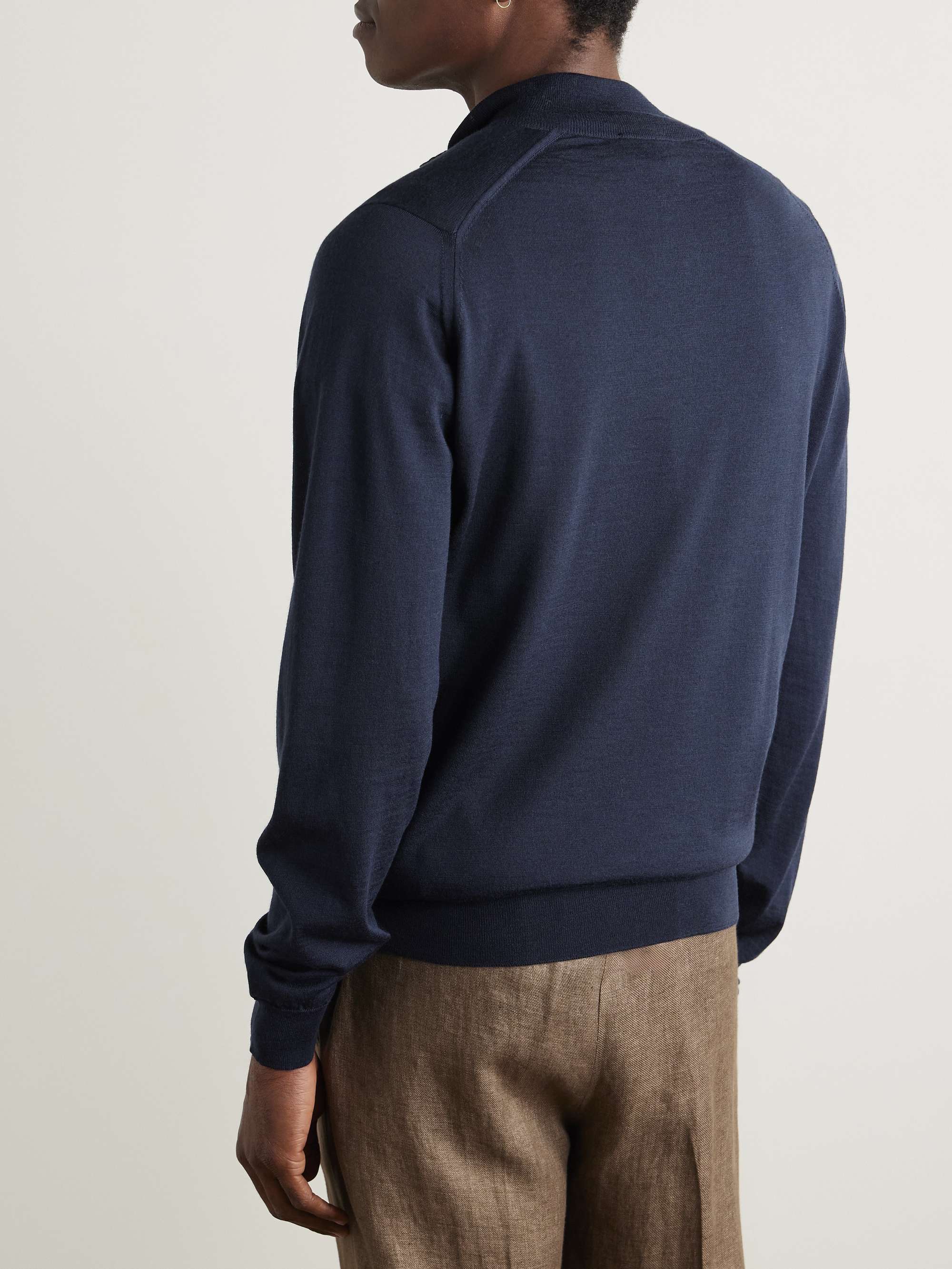 JOHN SMEDLEY Slim-Fit Wool-Jersey Sweatshirt