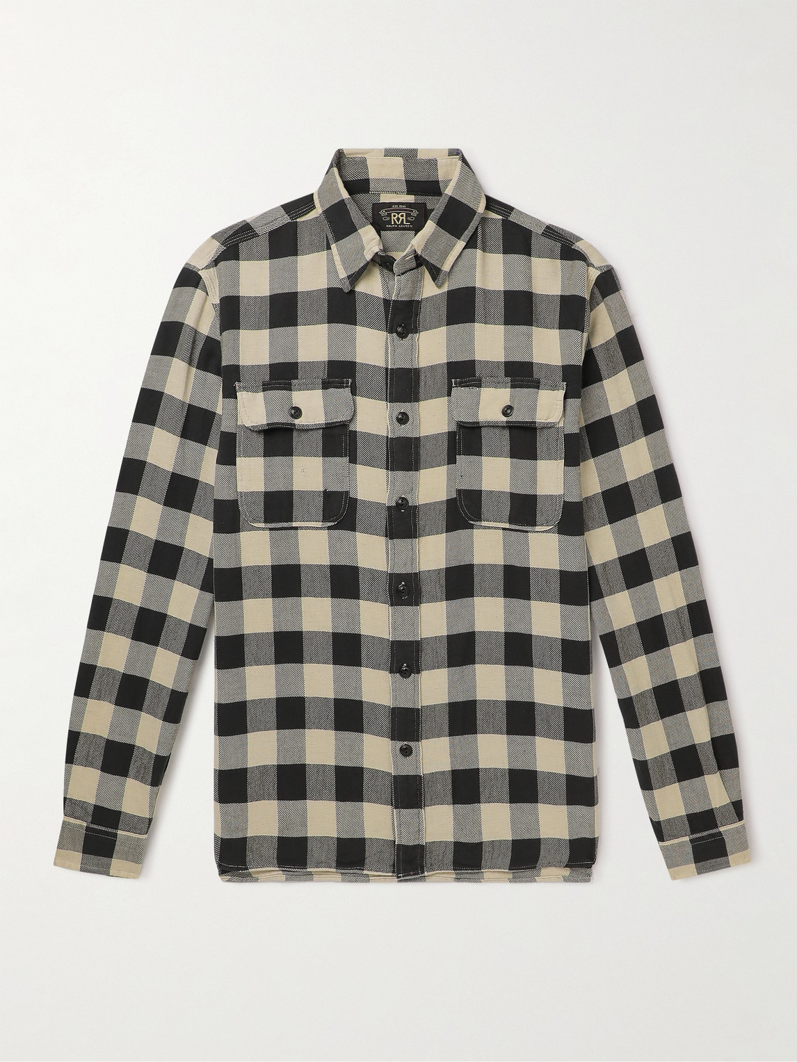 RRL atlock Checked Cotton and Linen-Blend Twill Shirten