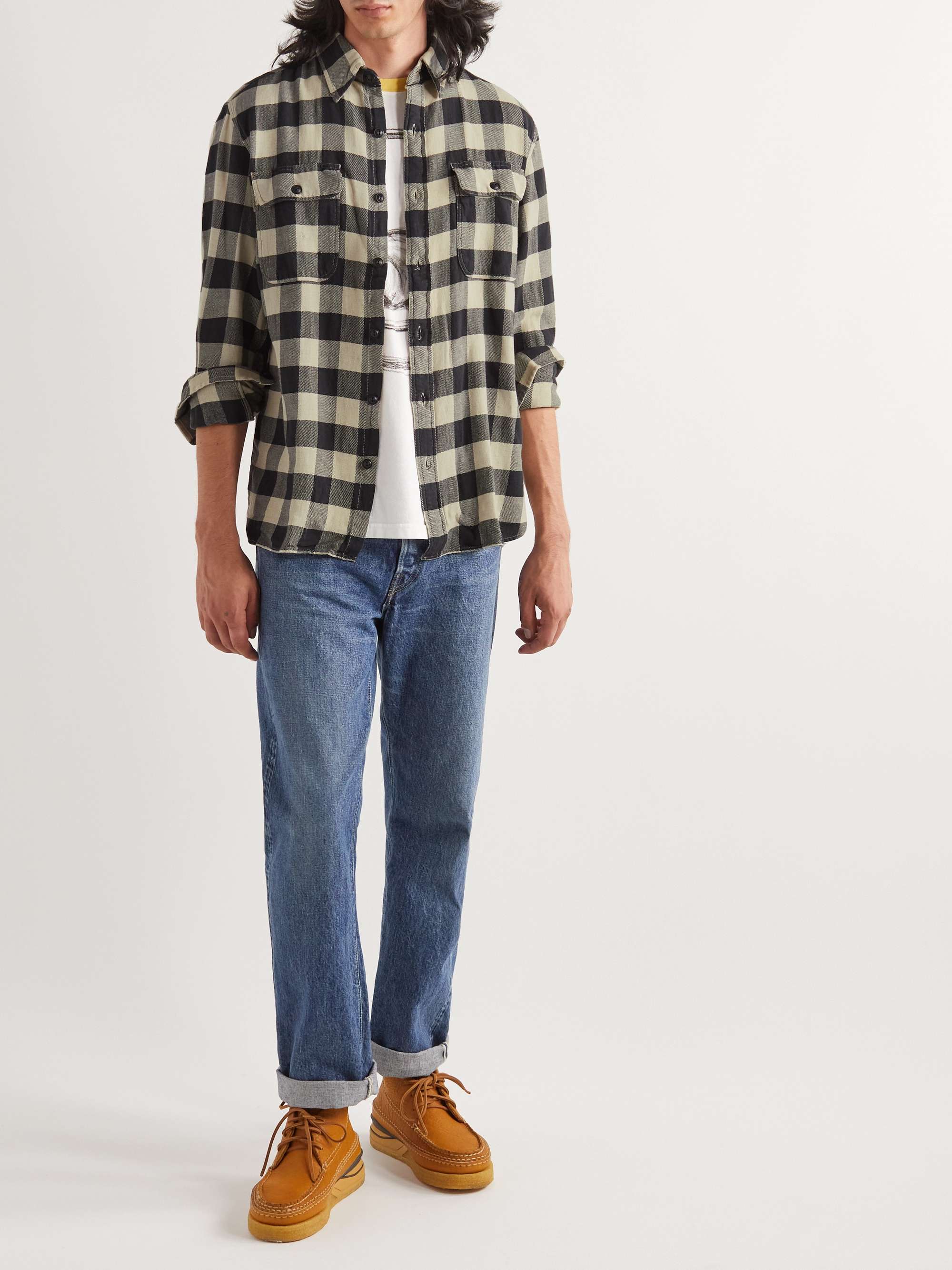 RRL Matlock Checked Cotton and Linen-Blend Twill Shirt