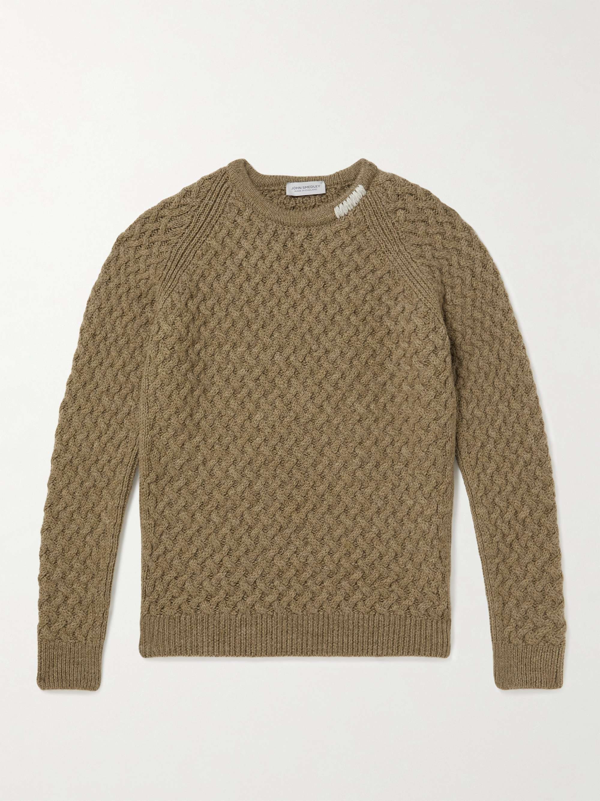 JOHN SMEDLEY Mossley Cable-Knit Wool Sweater for Men | MR PORTER