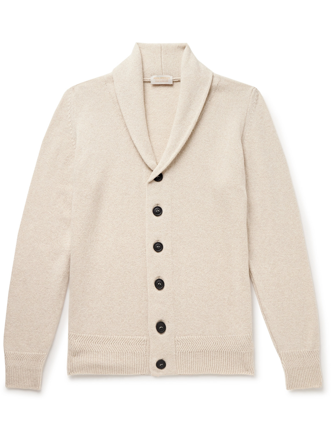 John Smedley Cullen Slim-fit Recycled-cashmere And Merino Wool-blend Cardigan In Neutrals