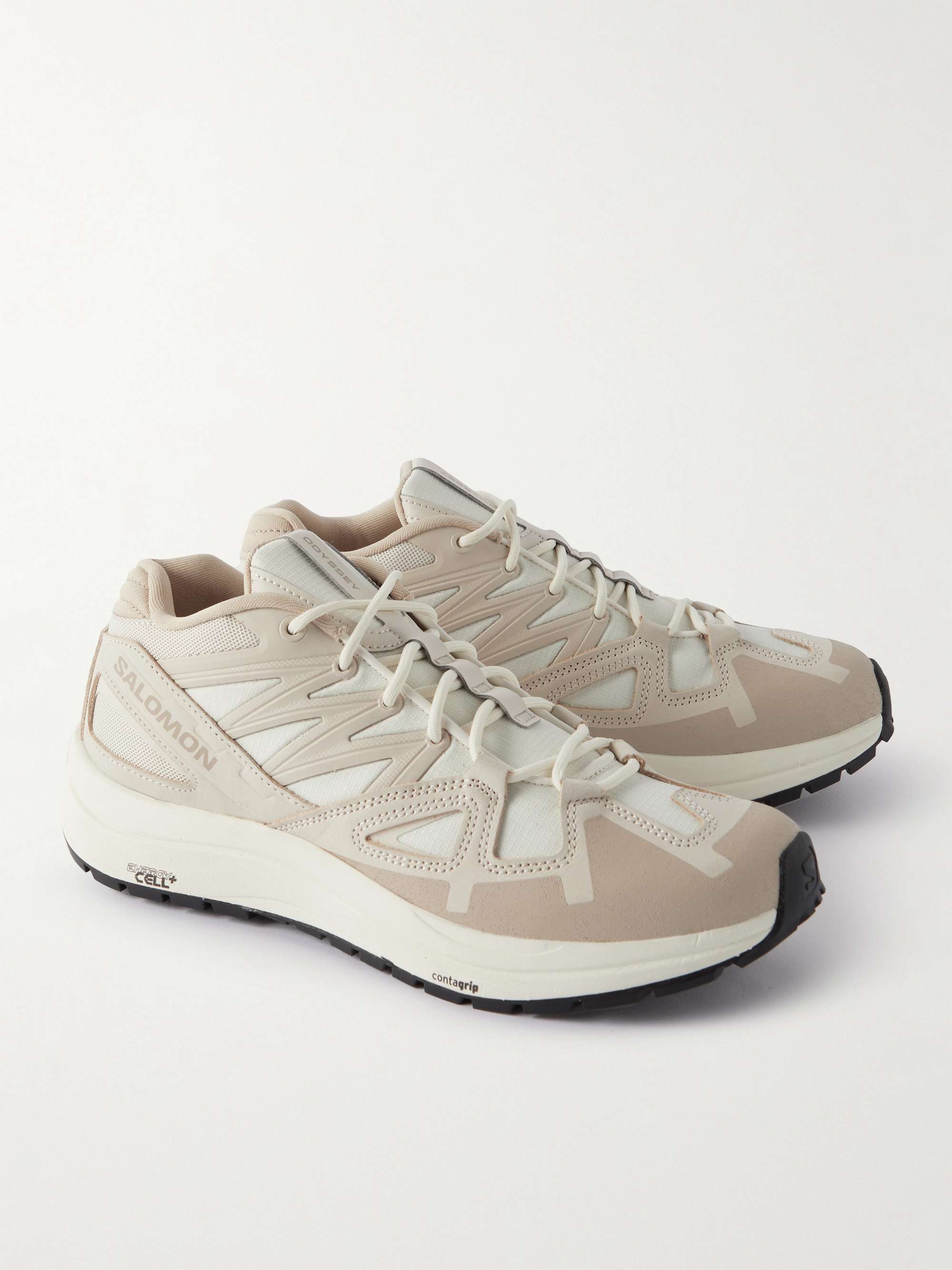 SALOMON Odyssey Advanced Suede and Mesh Hiking Shoes