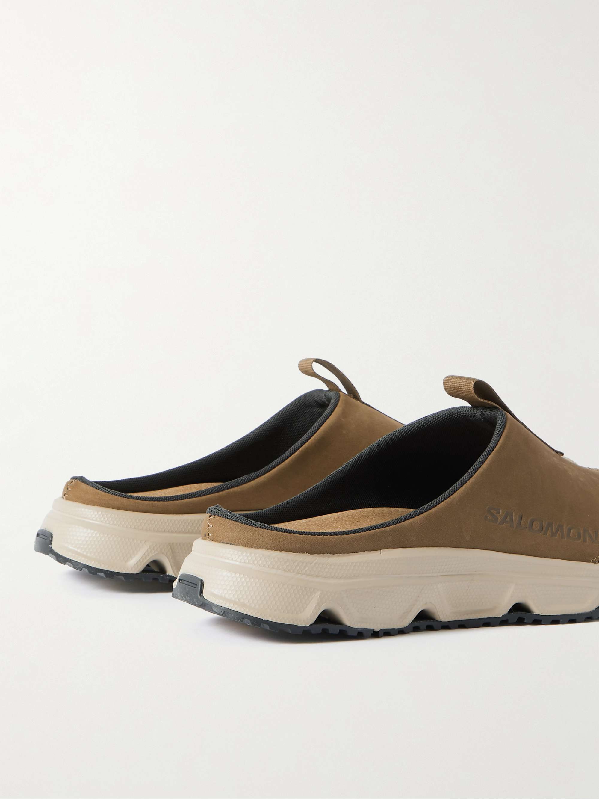 SALOMON RX Advanced Suede-Trimmed Leather Slip-On Sneakers