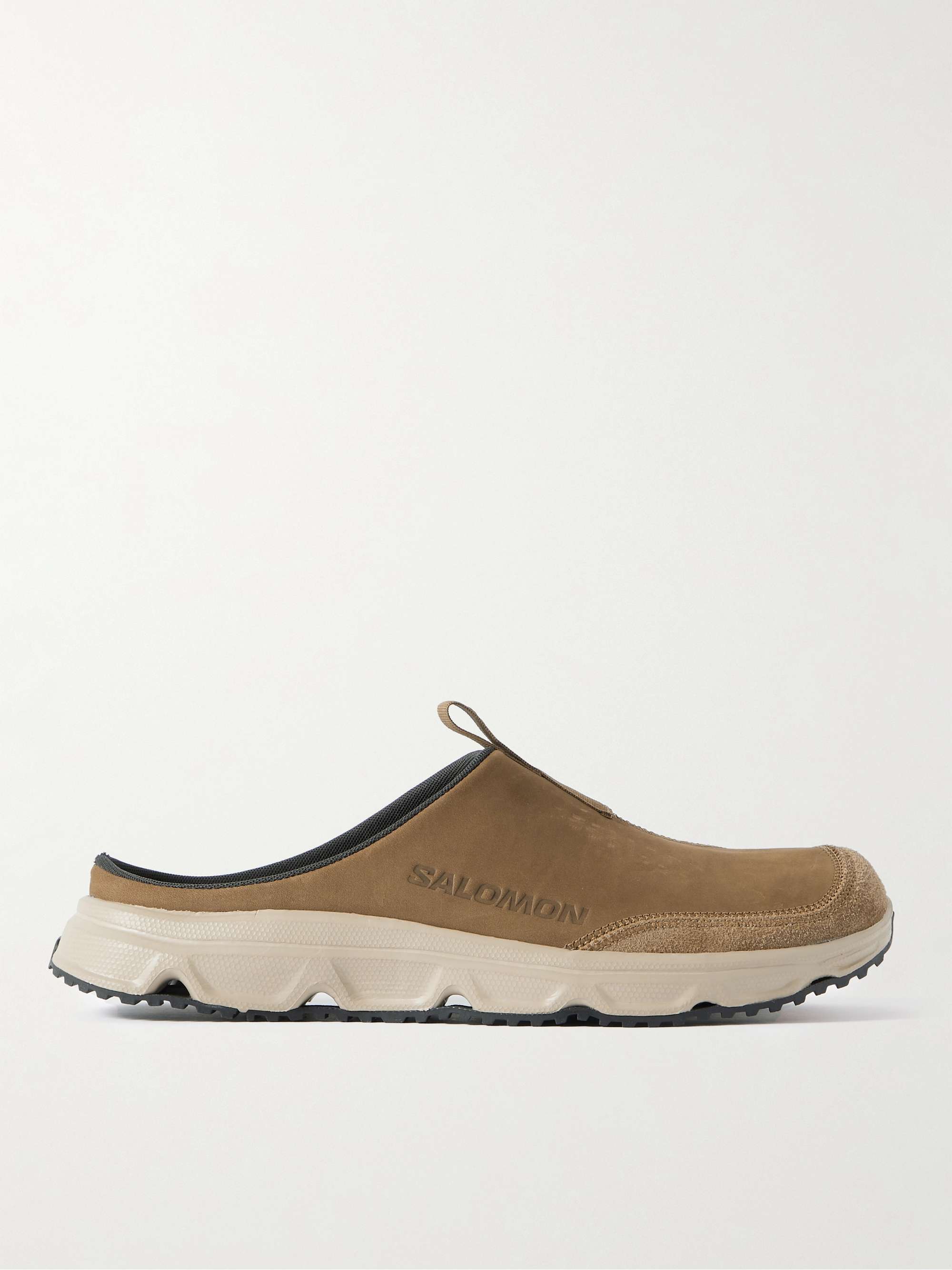 SALOMON RX Advanced Suede-Trimmed Leather Slip-On Sneakers