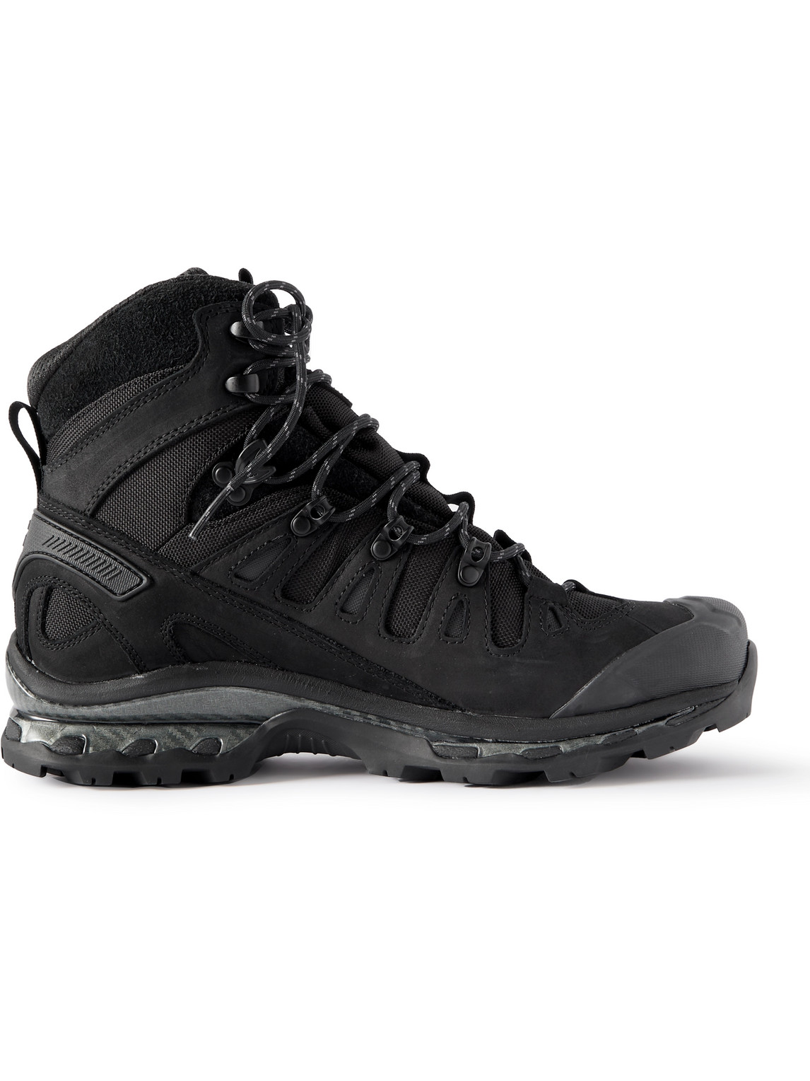 Shop Salomon Quest 3 Advanced Gore-tex™ Mesh And Suede Hiking Boots In Black