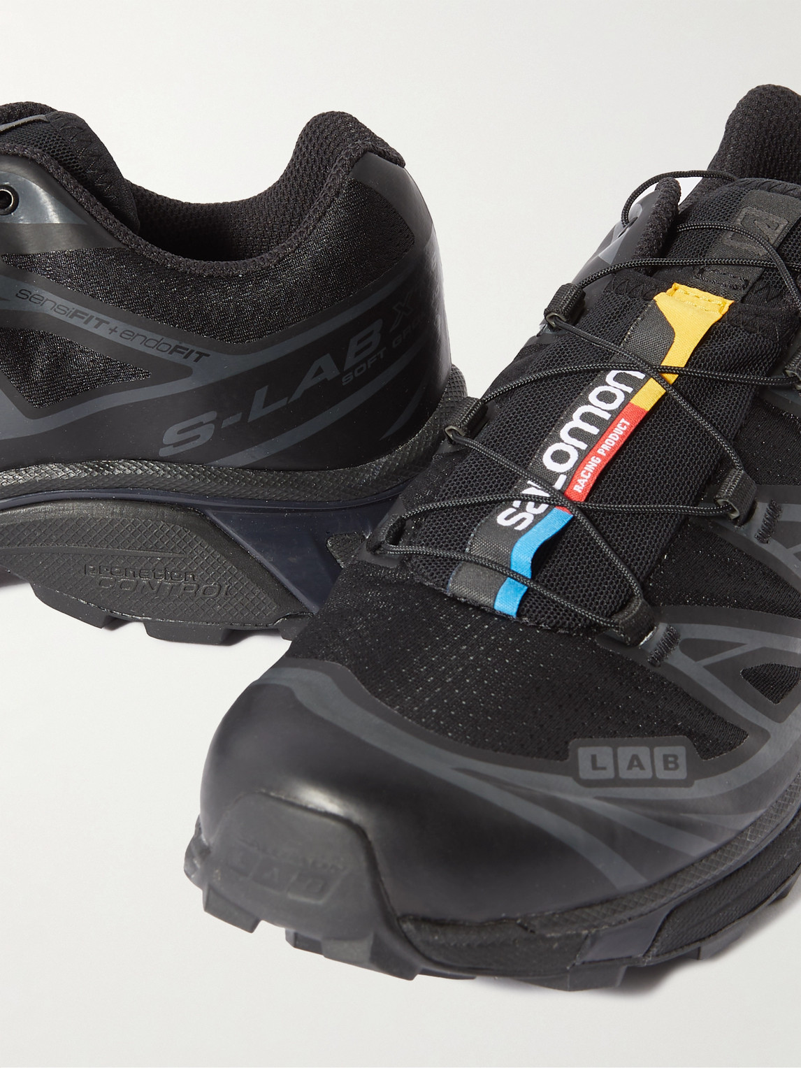 Shop Salomon Xt-6 Adv Mesh And Rubber Running Sneakers In Black