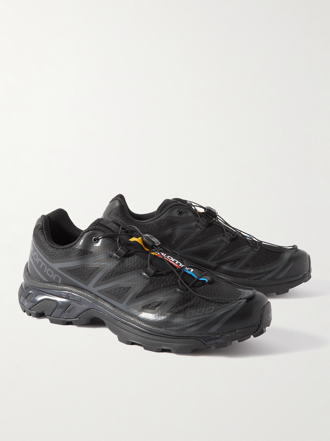 Shop Salomon Xt-6 Adv Mesh And Rubber Running Sneakers In Black