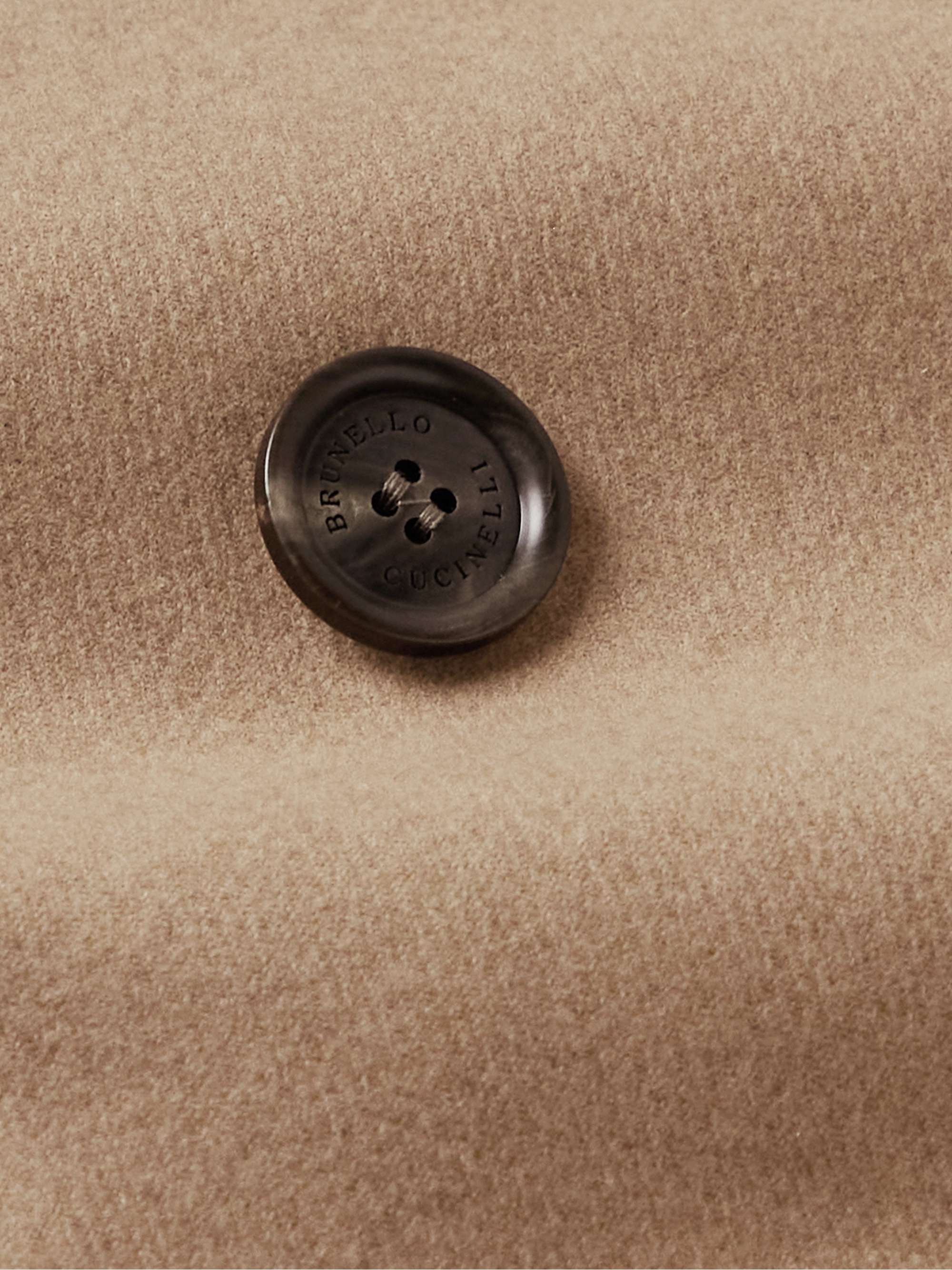 BRUNELLO CUCINELLI Cabana Double-Breasted Virgin Wool Peacoat