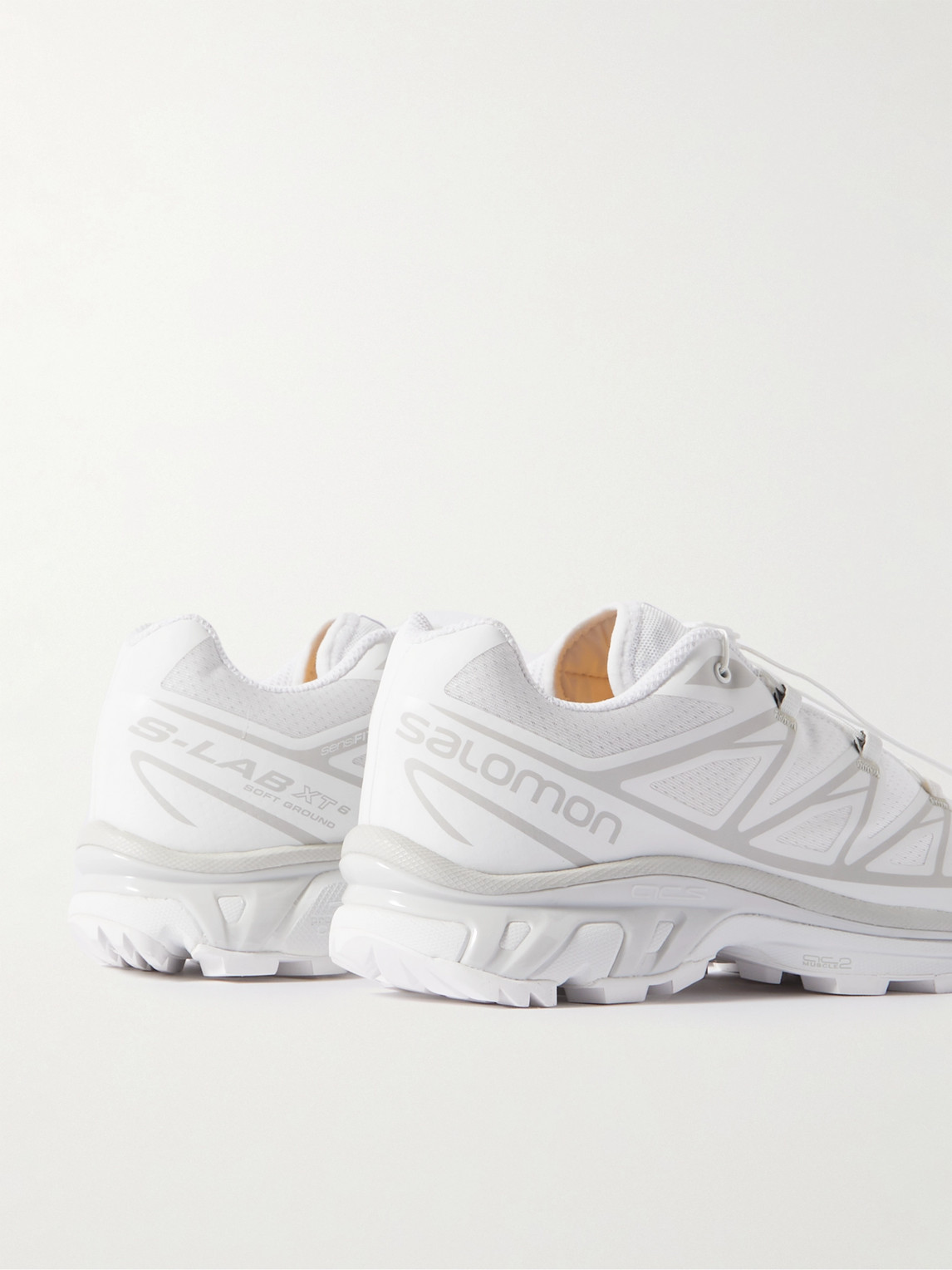 Salomon Xt-6 Advanced Rubber-trimmed Mesh Sneakers In White