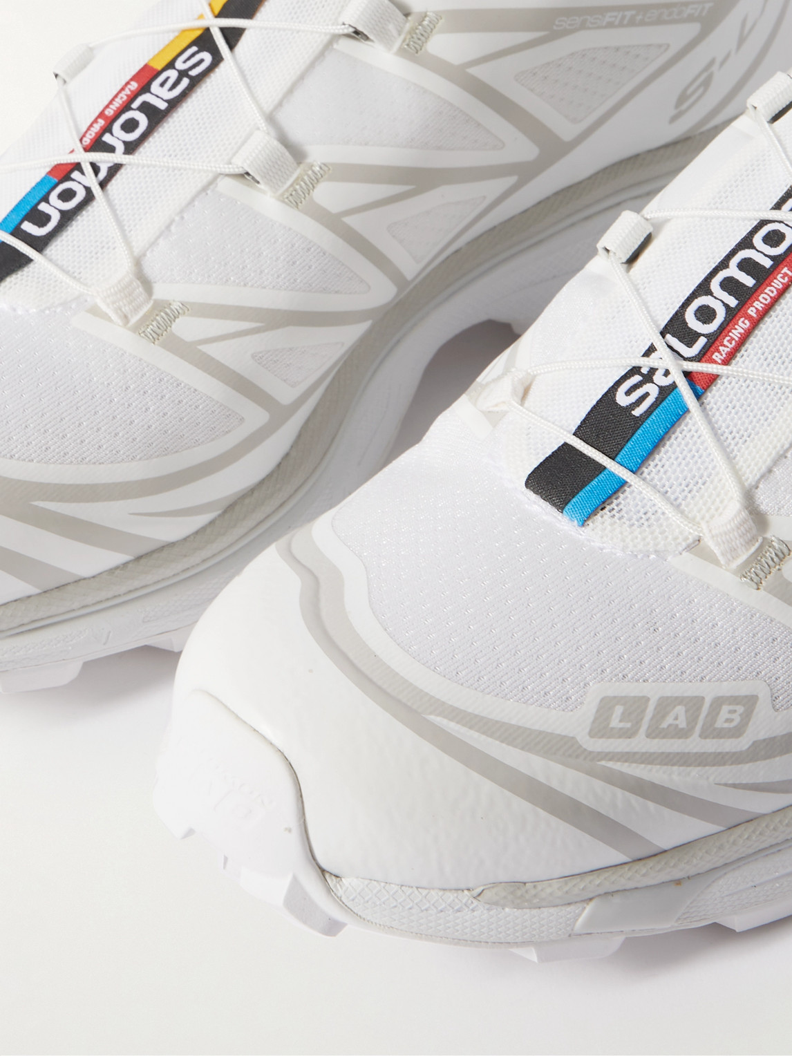 Salomon Xt-6 Advanced Rubber-trimmed Mesh Sneakers In White