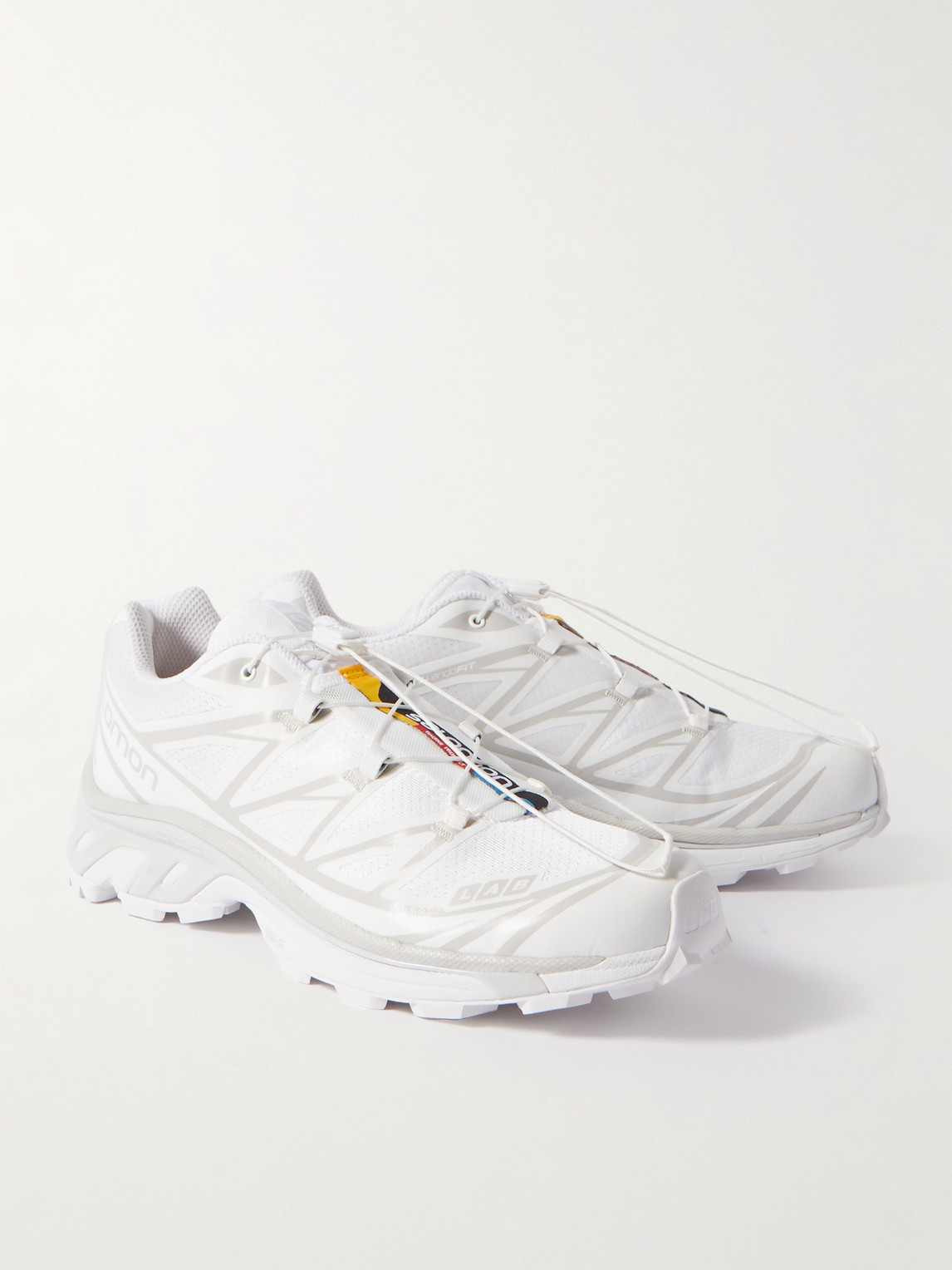 Salomon Xt-6 Advanced Rubber-trimmed Mesh Sneakers In White