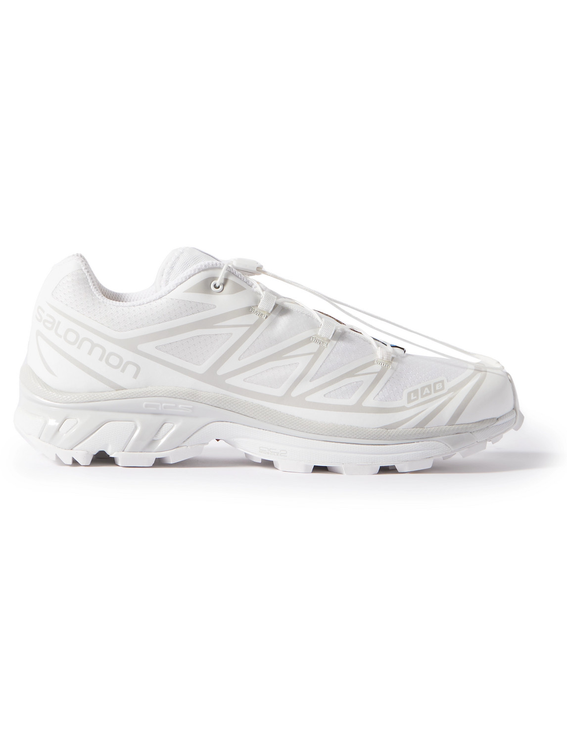 Salomon Xt-6 Advanced Rubber-trimmed Mesh Sneakers In White
