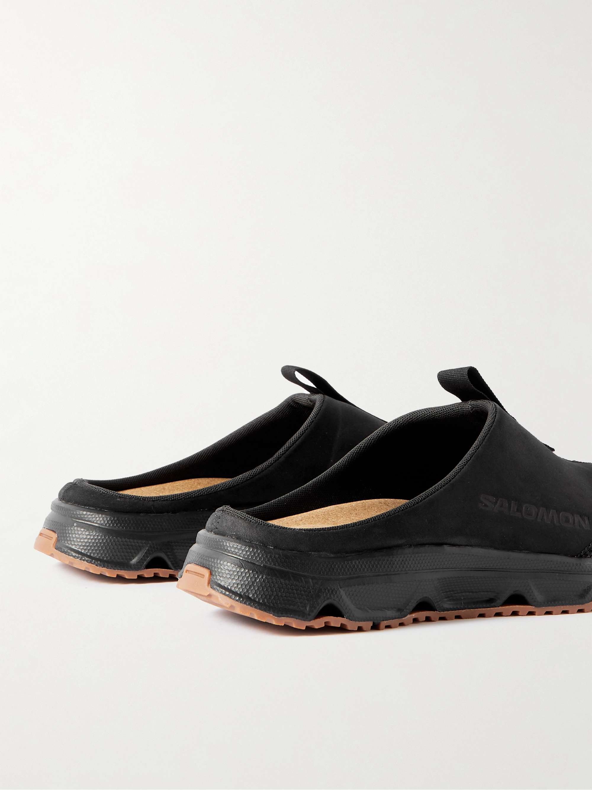 SALOMON RX Advanced Suede-Trimmed Leather Slip-On Sneakers