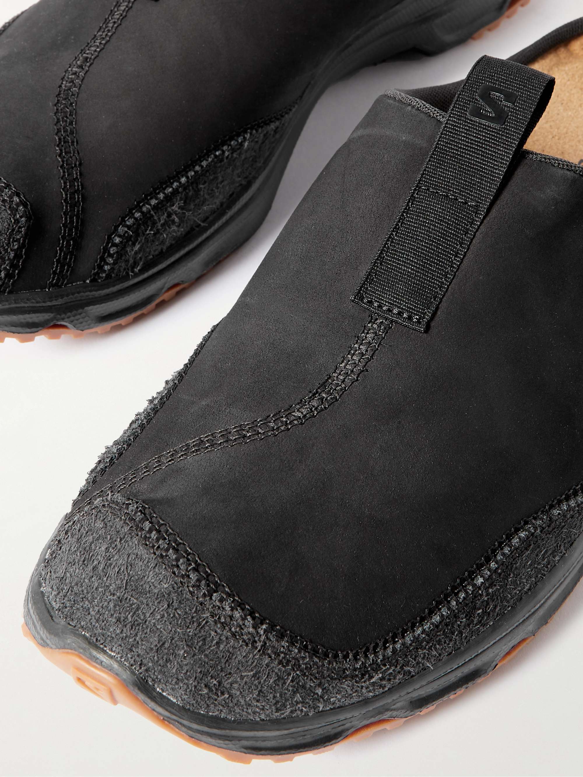 SALOMON RX Advanced Suede-Trimmed Leather Slip-On Sneakers