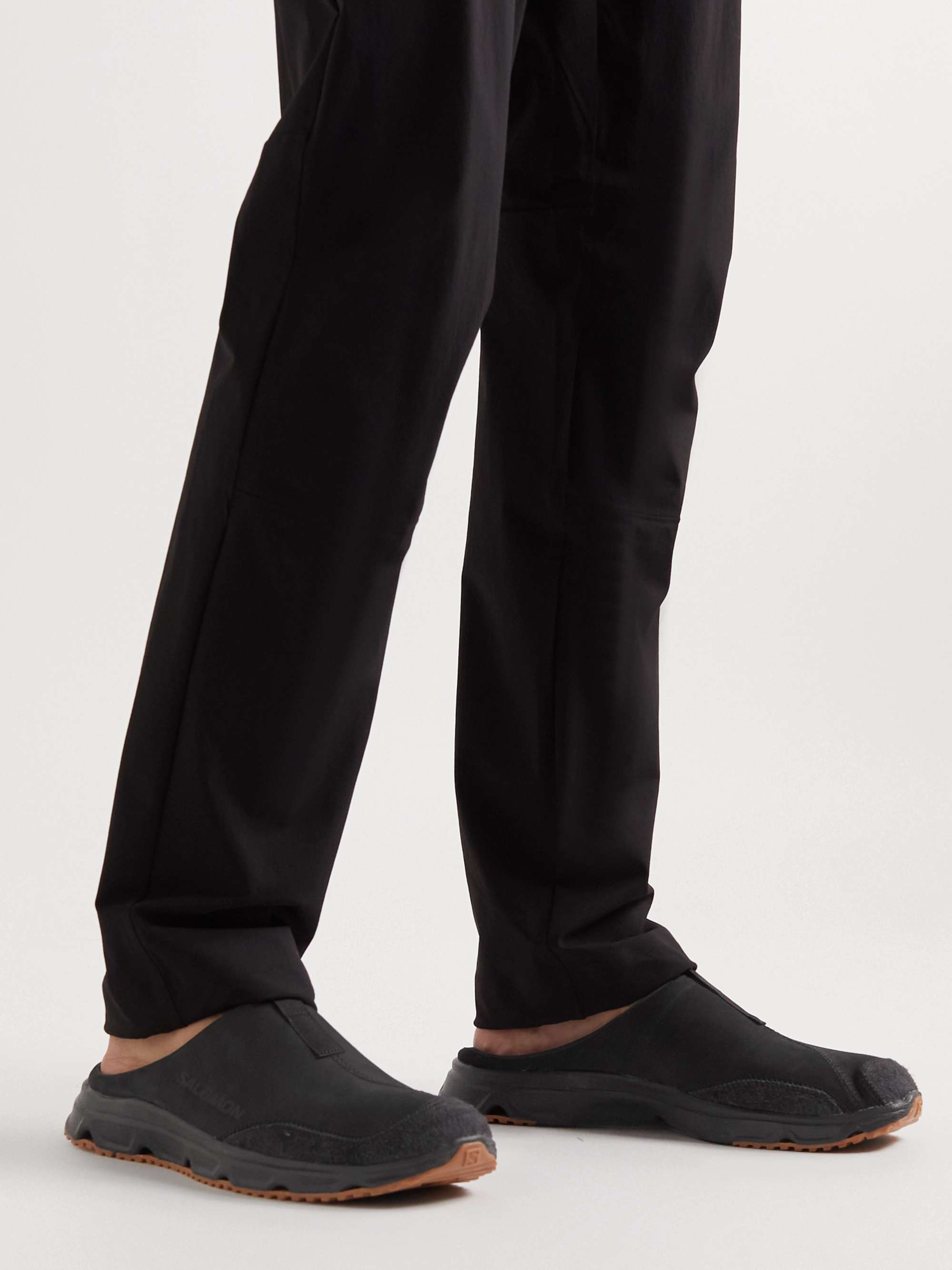 SALOMON RX Advanced Suede-Trimmed Leather Slip-On Sneakers